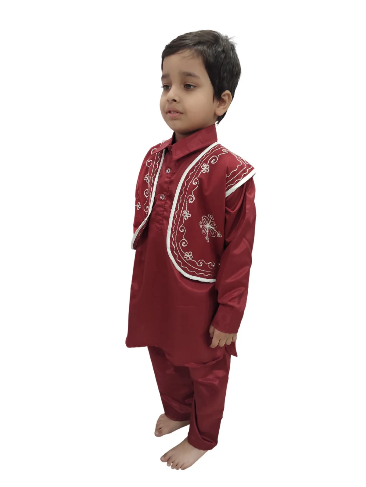 Kashmiri Pathani suit Indian State Fancy Dress Costume for Boys - Image 5