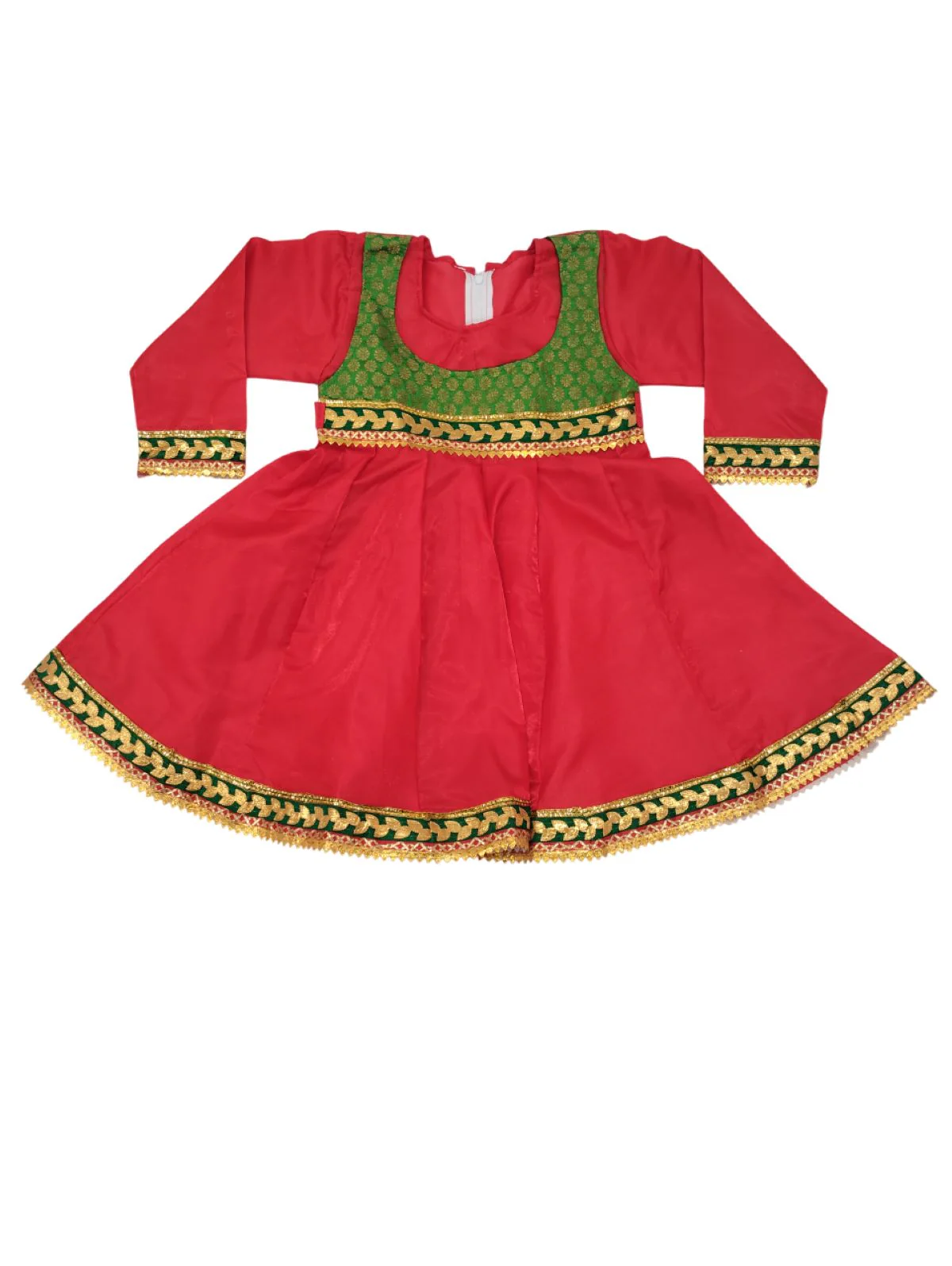 Kathak Indian Classical Dance Costume for Girls | Kids & Adults | Without Jewellery Fancy Dress Costume - Image 6