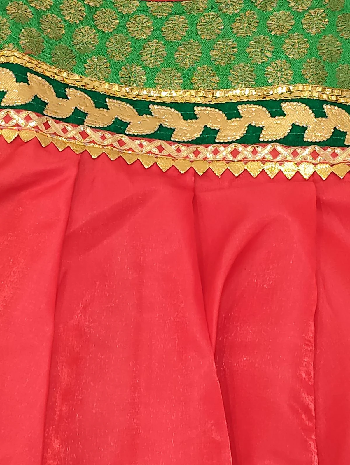 Kathak Indian Classical Dance Costume for Girls | Kids & Adults | Without Jewellery Fancy Dress Costume - Image 9