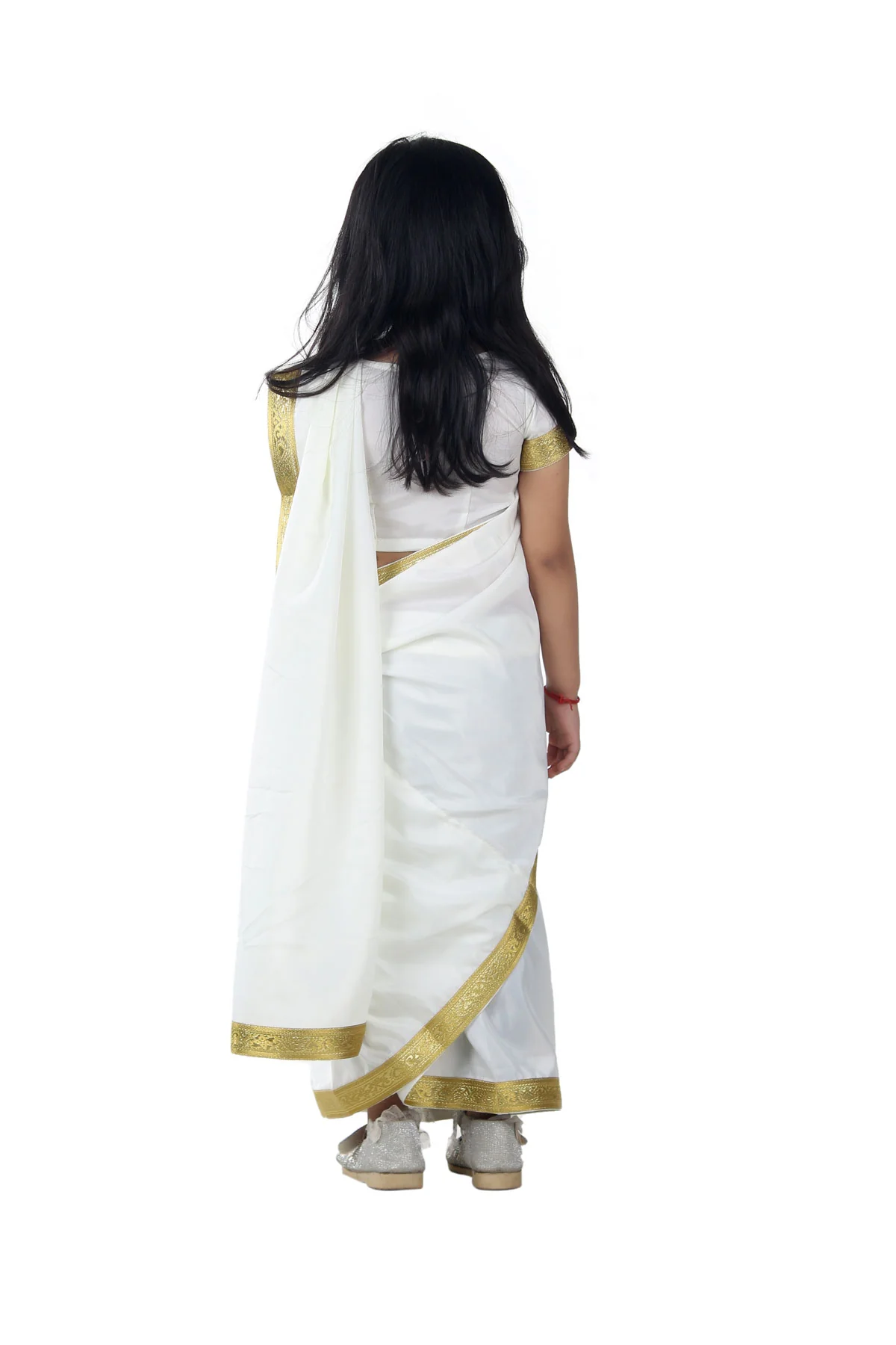 Kerala Indian State Saree Onam Fancy Dress Costume for Girls and Females - Image 4