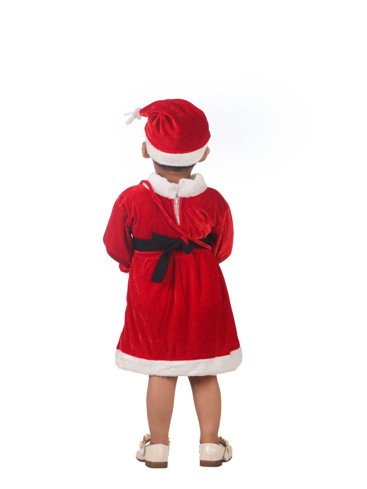 Christmas Dress for Girls Santa Theme Frock Fancy Dress Costume | Santa Girl Costume - Premium - Image 13