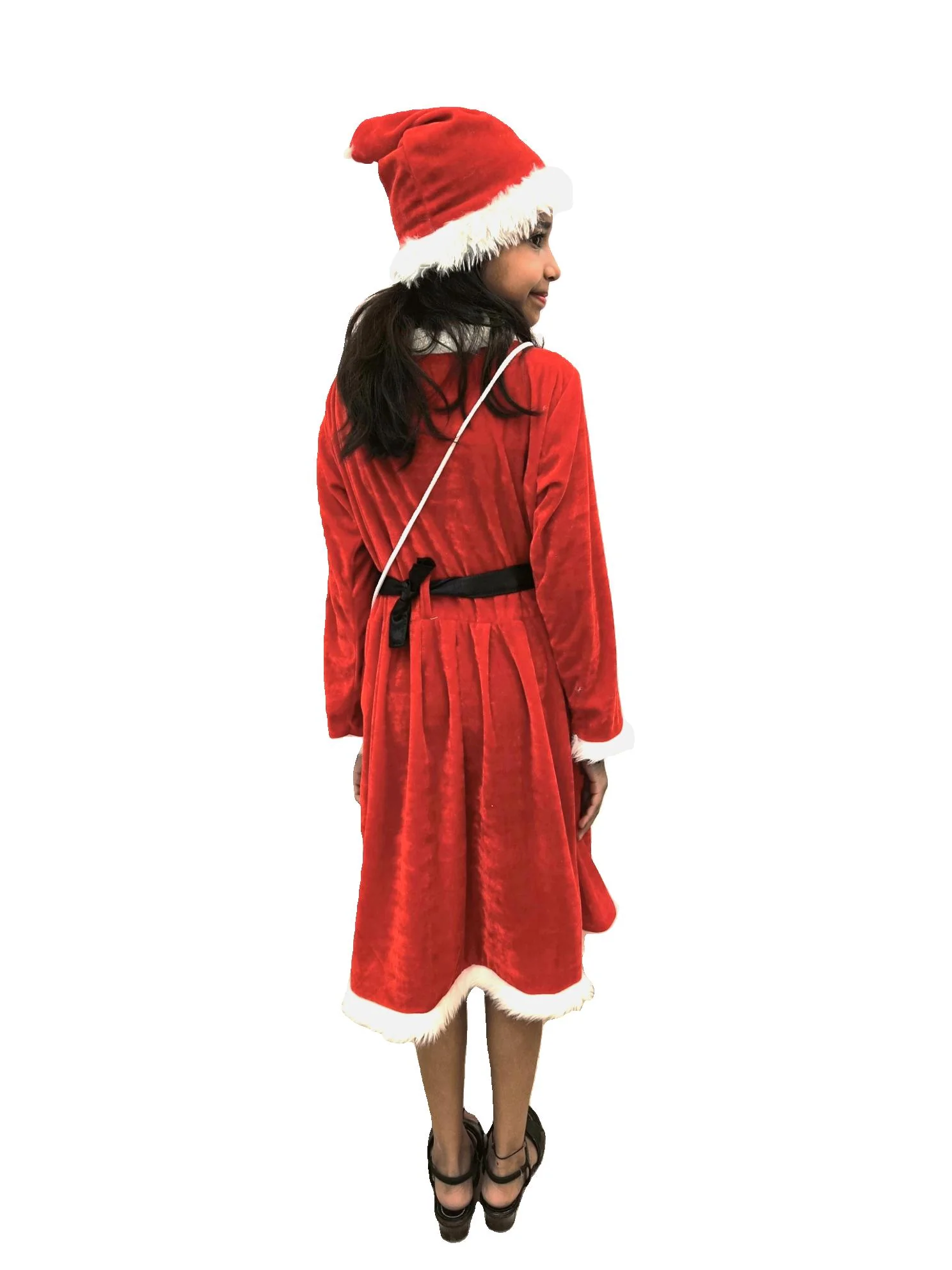 Christmas Dress for Girls Santa Theme Frock Fancy Dress Costume | Santa Girl Costume - Premium - Image 8