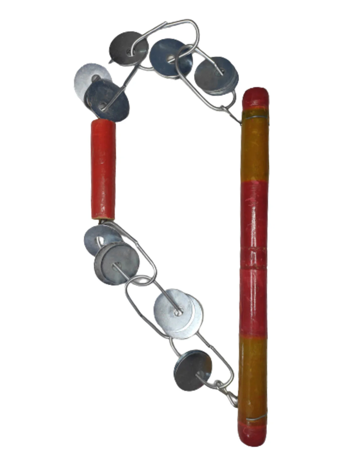 Lezim Musical Instrument with Jingling Cymbals Maharashtrian Dance Lezium Fancy Dress Costume Accessory - Image 2
