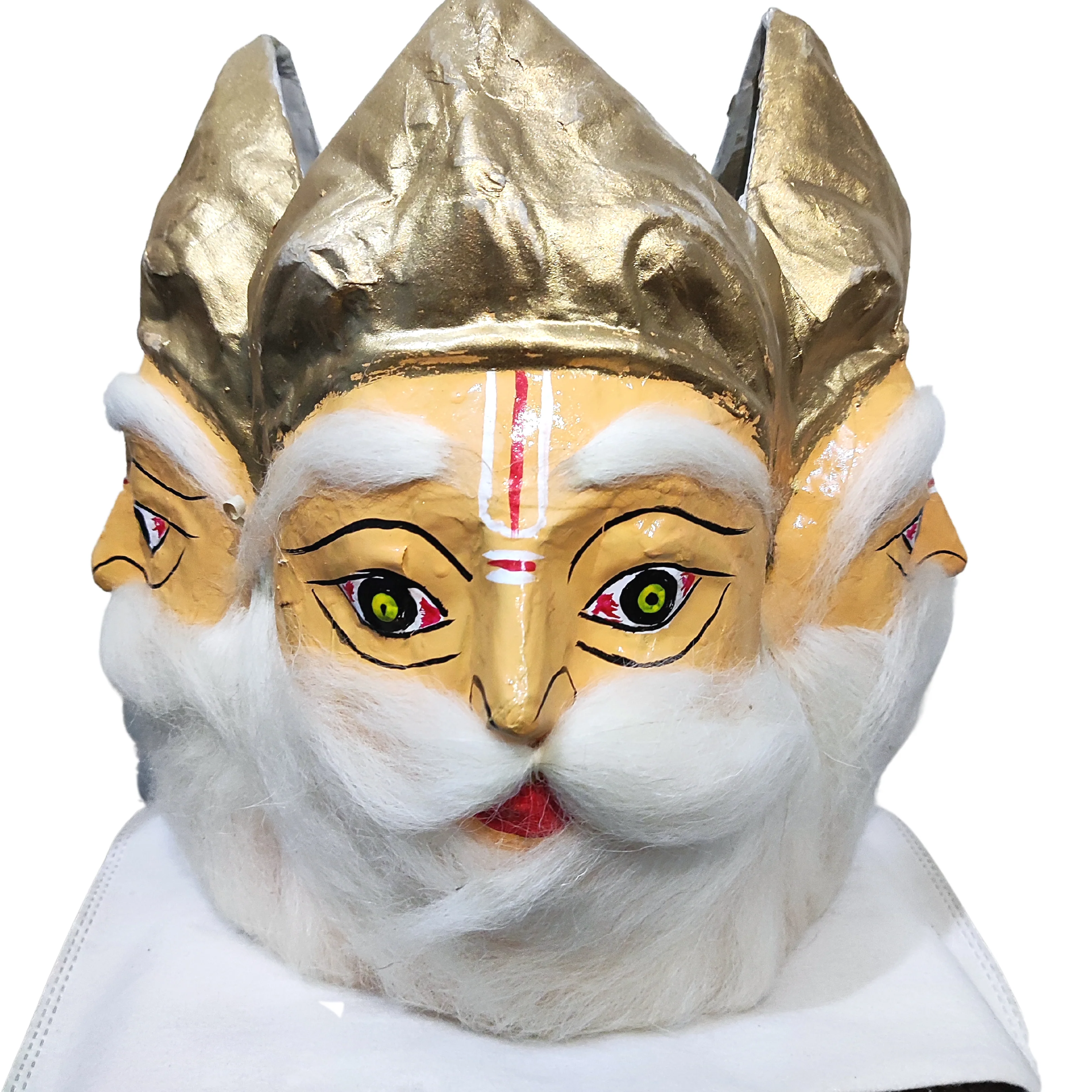 Lord Brahma "The Creator" Hindu God Face Mask Adults Fancy Dress Costume Accessory - Image 2
