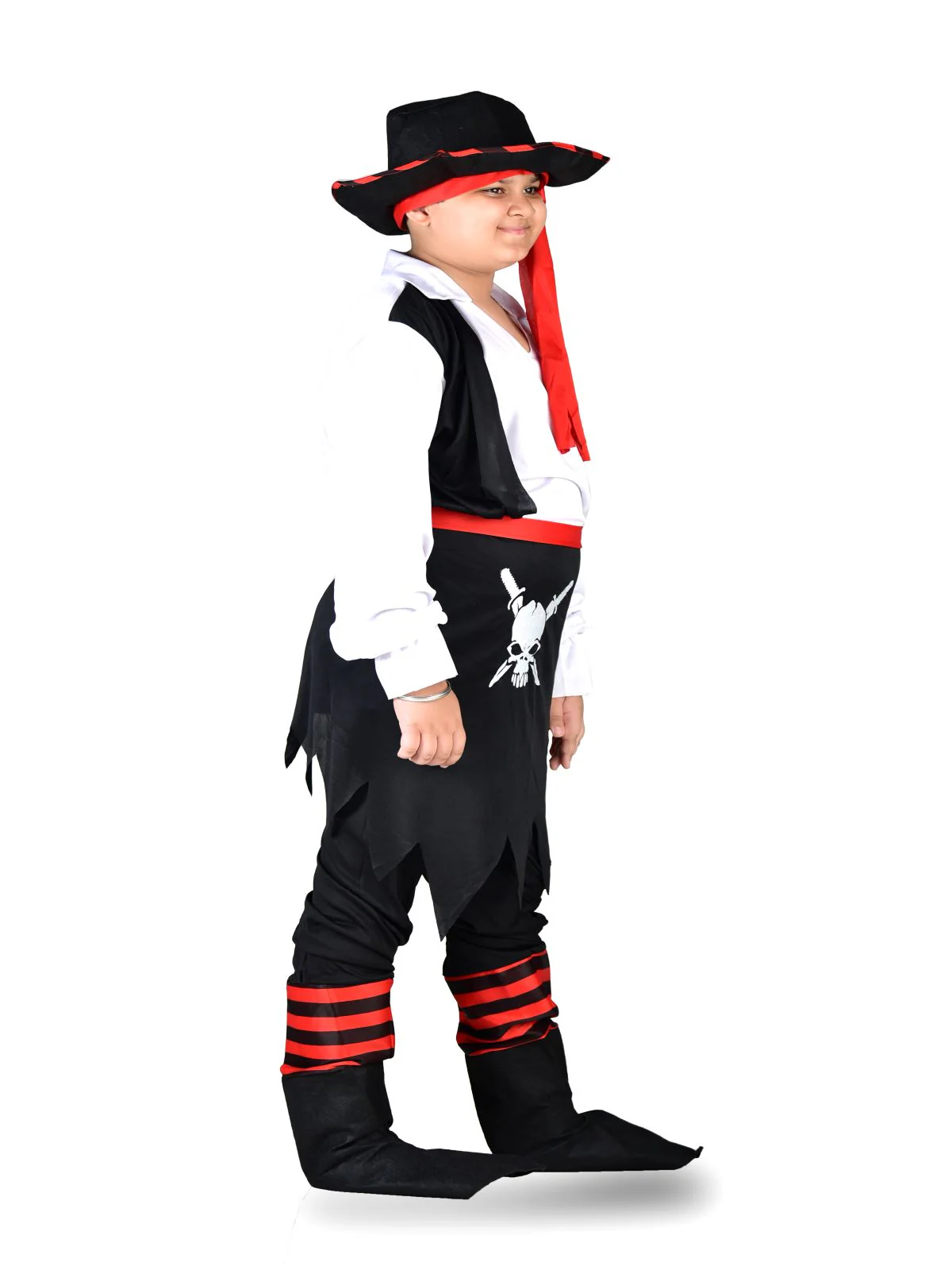 Macho Captain Pirate Fancy Dress Costume for Men | Adults | Halloween Theme | Imported - Image 2