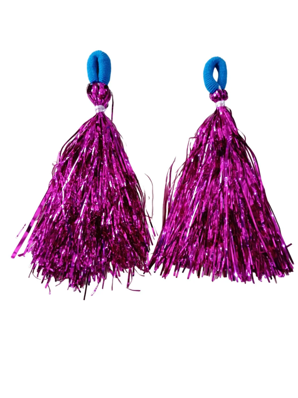 Magenta Pom Poms Cheerleader Dance Kids & Adults Costume Accessory - Image 2