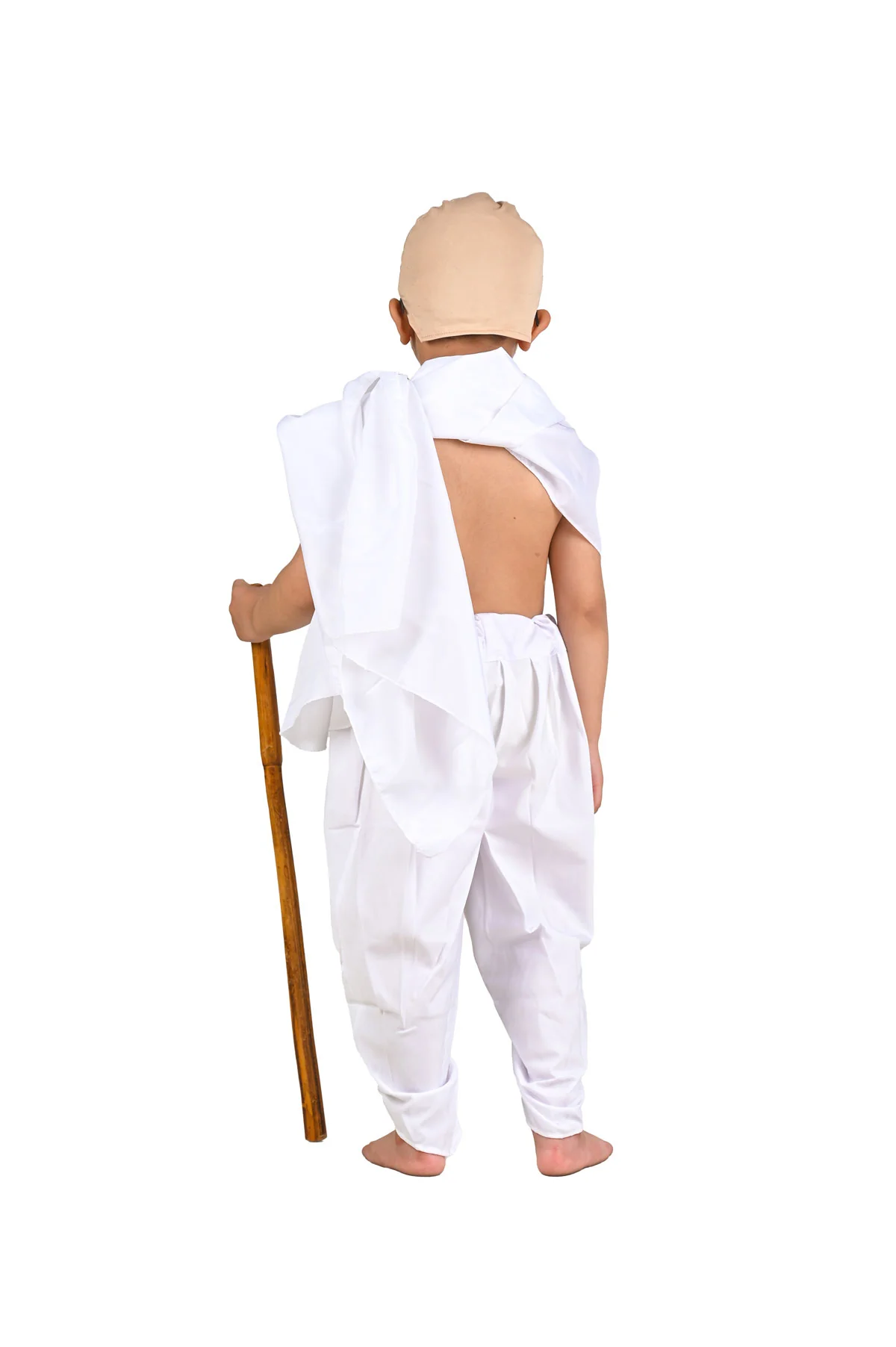 Mahatma Gandhi Bapu with Lathi Freedom Fighter Kids Fancy Dress | Gandhi Ji Costume for Kids - Image 5