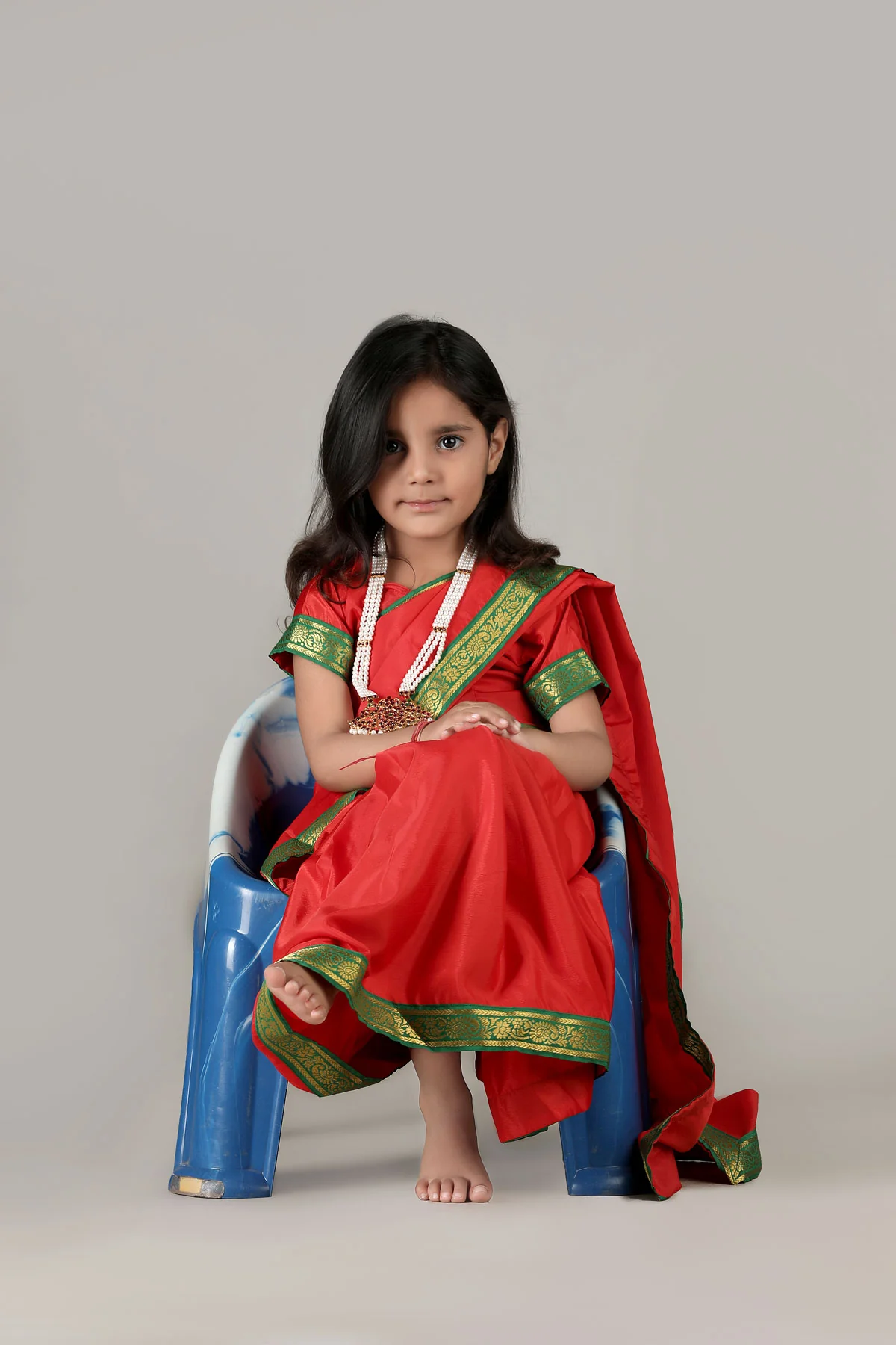 Maiya Yashoda Saree Janmashtami  Kids Fancy Dress Costume for Girls - Image 6