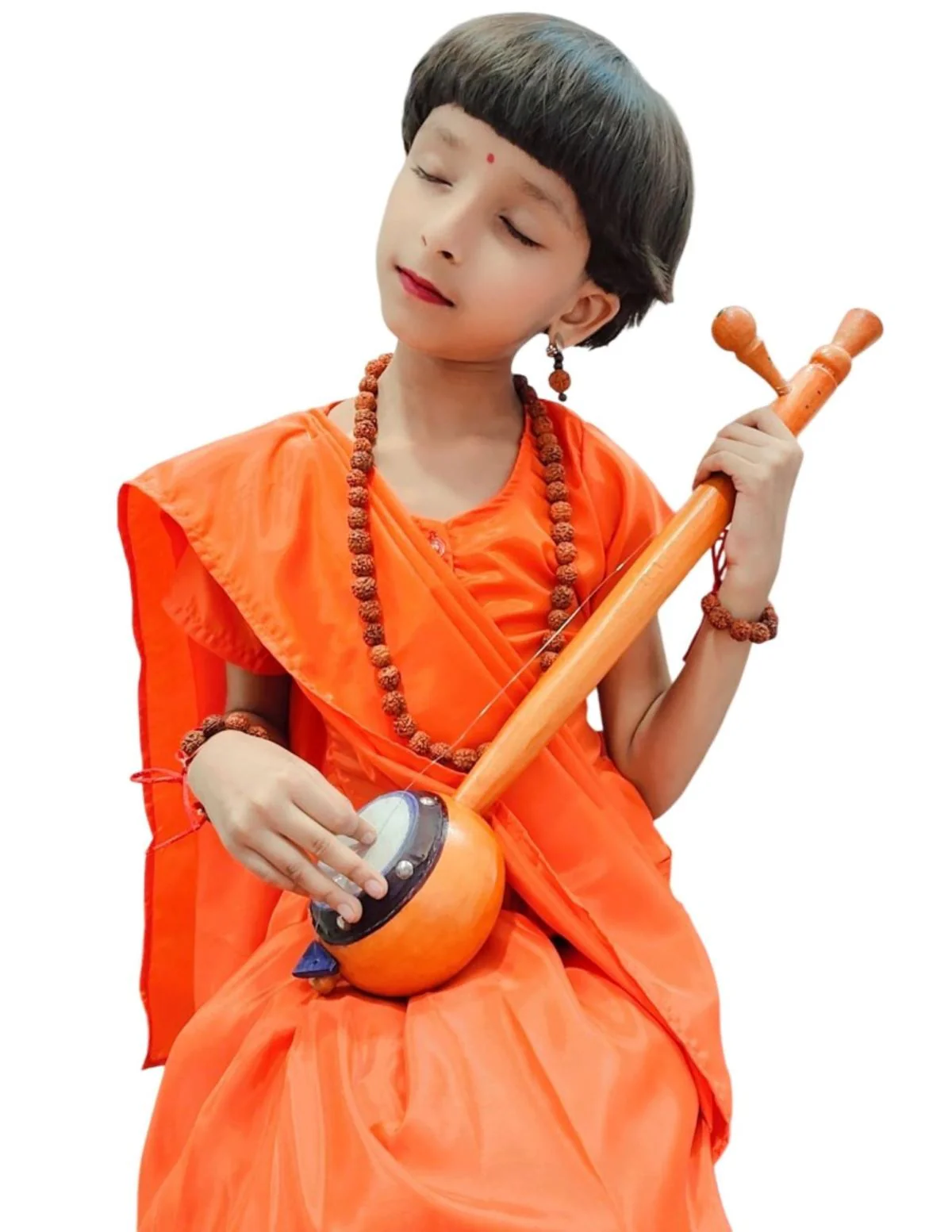 Meera Mirabai Krishna Lover and Devotee Kids Fancy Dress Costume for Girls & Women - Image 15