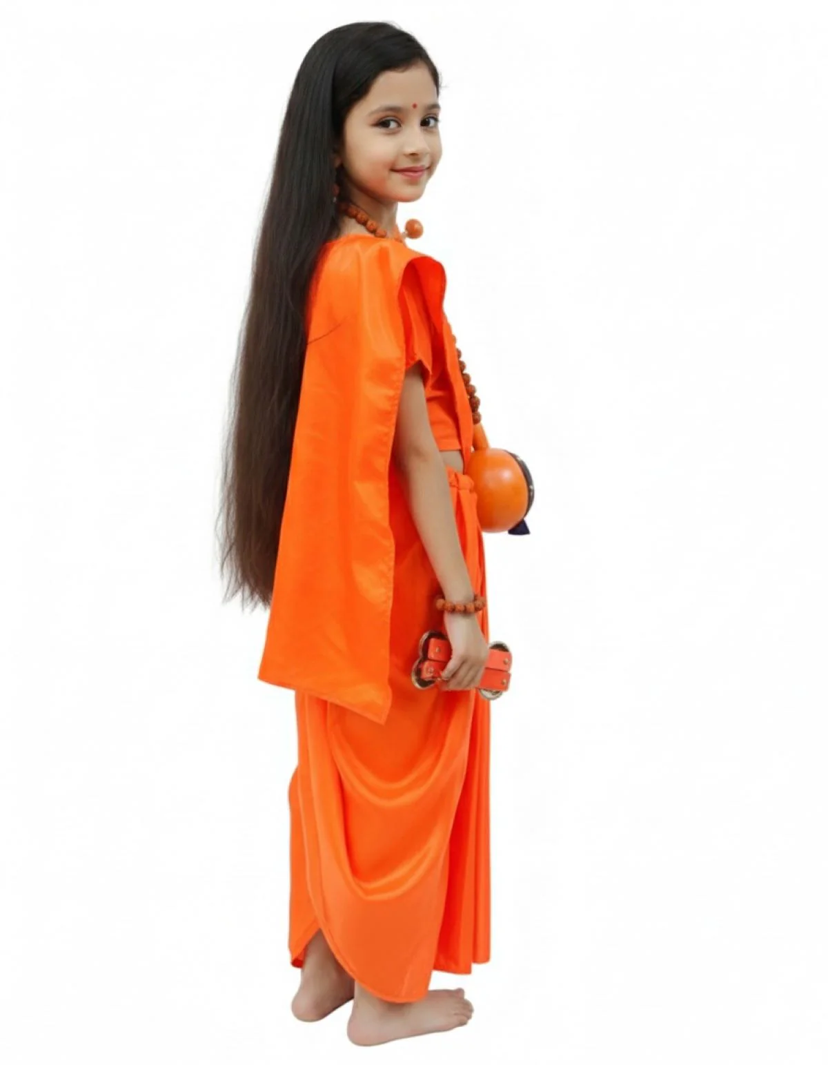 Meera Mirabai Krishna Lover and Devotee Kids Fancy Dress Costume for Girls & Women - Image 3