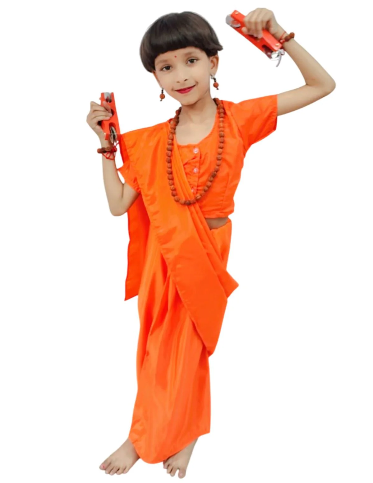 Meera Mirabai Krishna Lover and Devotee Kids Fancy Dress Costume for Girls & Women - Image 7