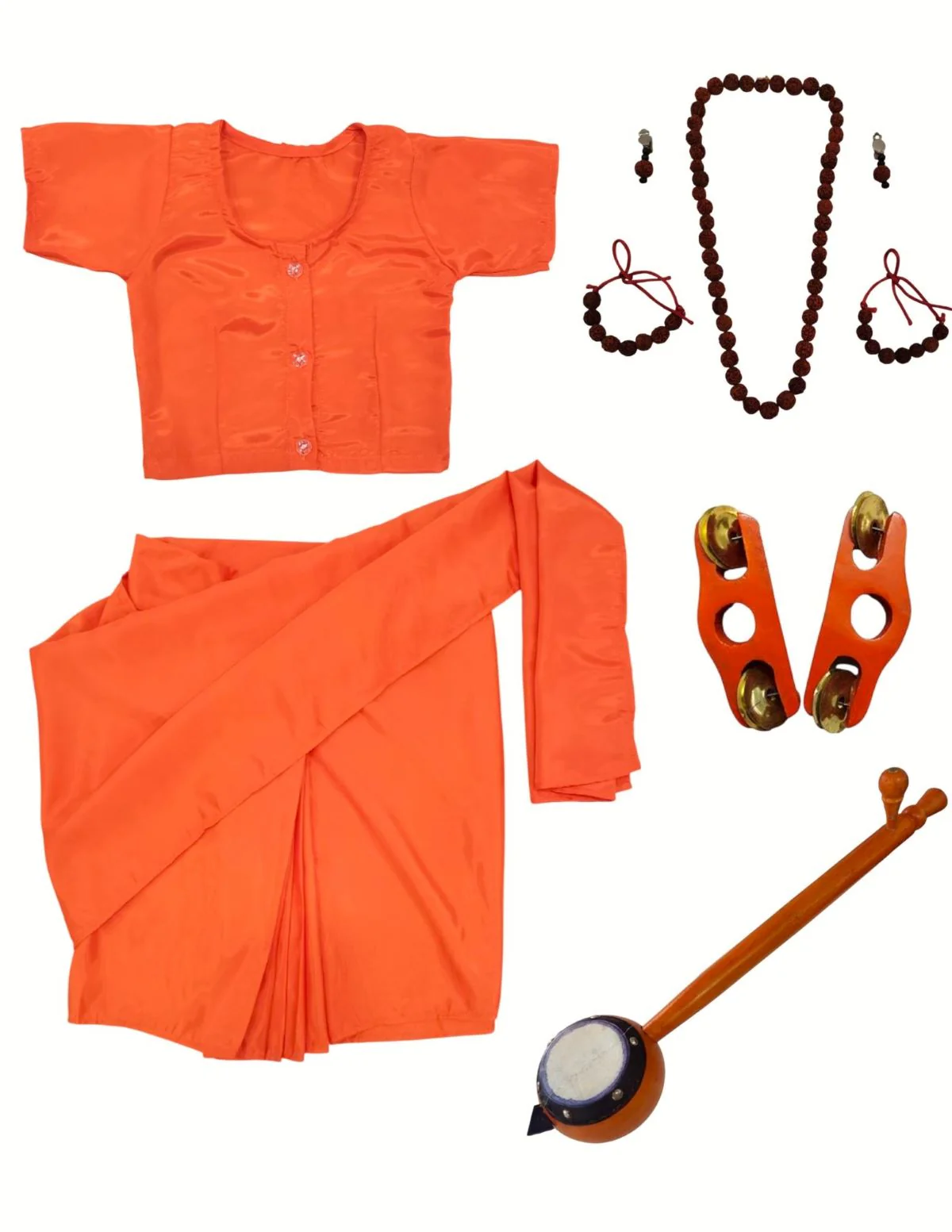 Meera Mirabai Krishna Lover and Devotee Kids Fancy Dress Costume for Girls & Women - Image 9