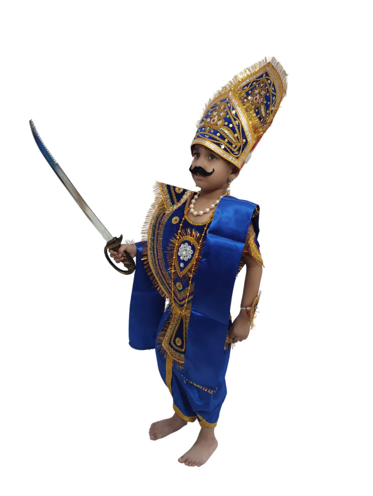 Meghnath (Meghnad) Indrajit Evil Ramlila Kids & Adults Fancy Dress Costume With Sword - Image 6