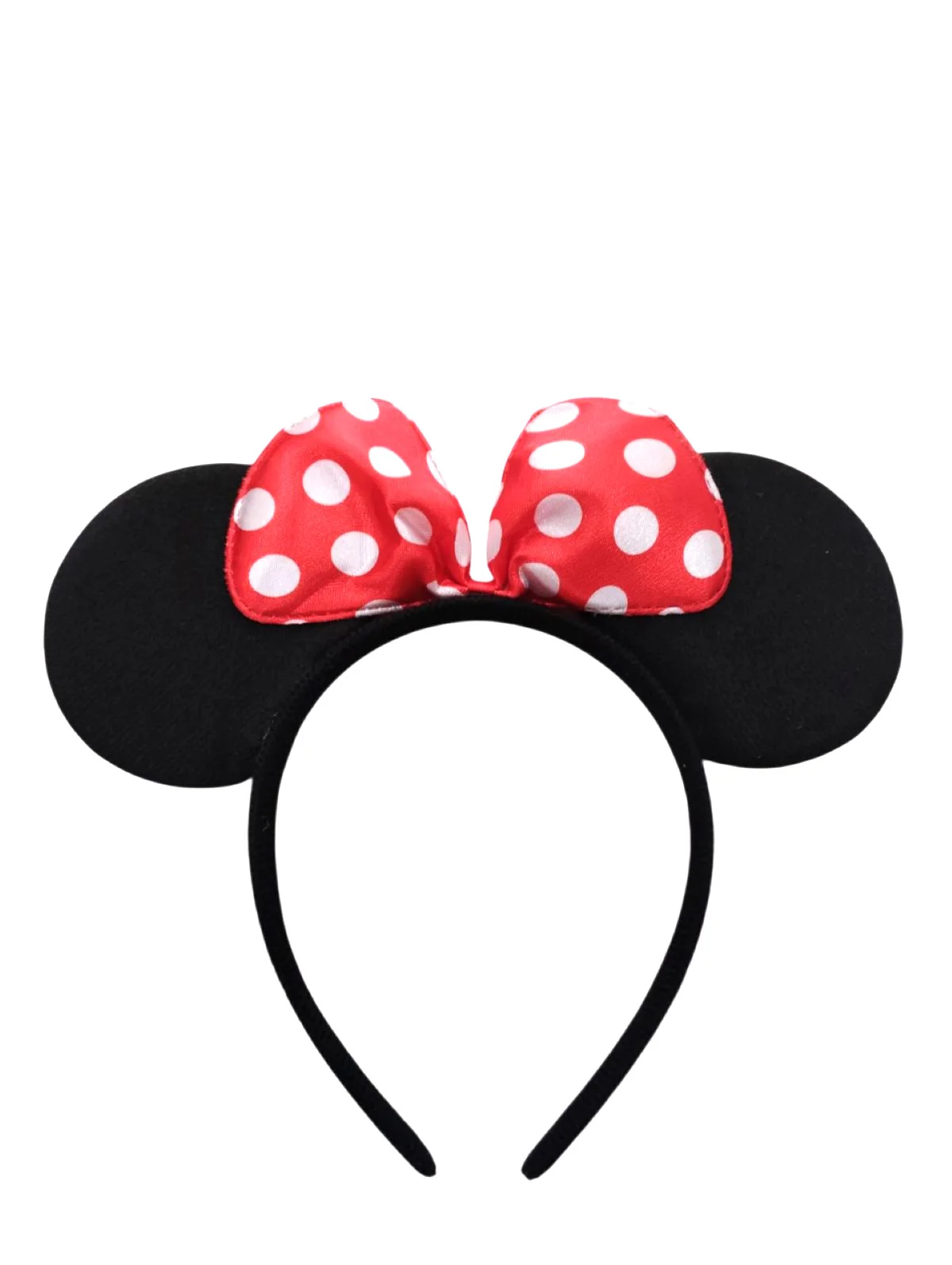 Black & Red Polka Dot Cartoon Style Headband for Girls | Fancy Dress Hair Accessory for Birthday Celebration Prop, School Event, Costume Theme.