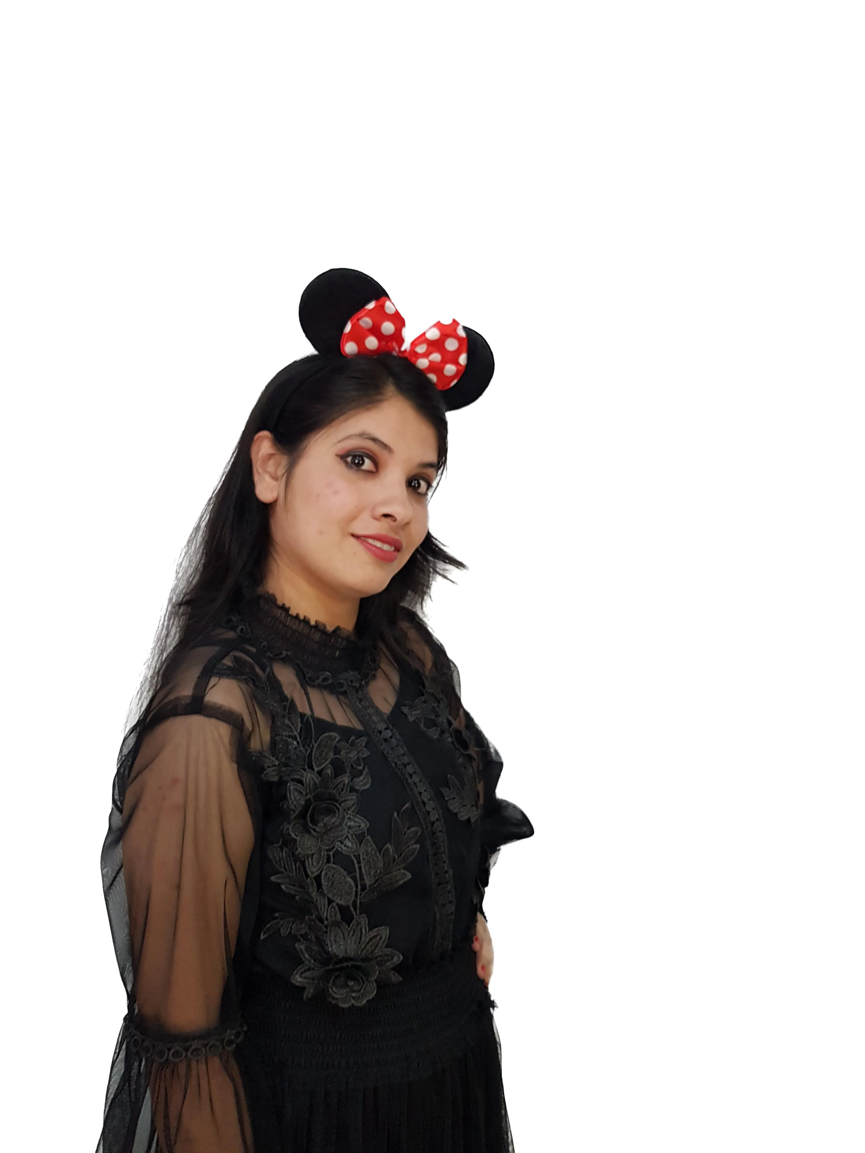 Black & Red Polka Dot Cartoon Style Headband for Girls | Fancy Dress Hair Accessory for Birthday Celebration Prop, School Event, Costume Theme. - Image 3
