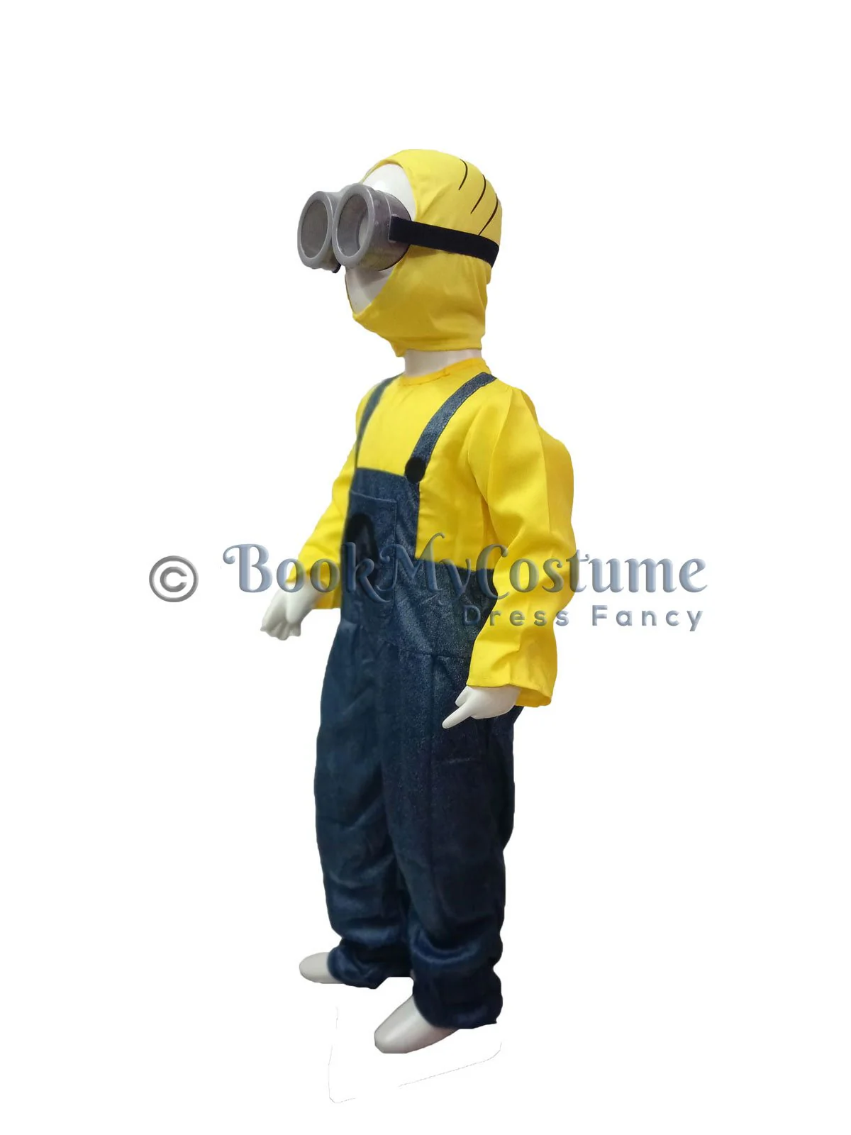 Yellow Childlike Cartoon Character (Despicable Me) With Goggles Kids Fancy Dress Costume | Premium | Imported - Image 4