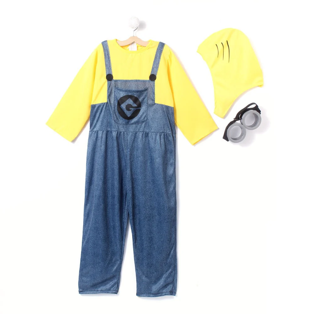 Yellow Childlike Cartoon Character (Despicable Me) With Goggles Kids Fancy Dress Costume | Premium | Imported - Image 5