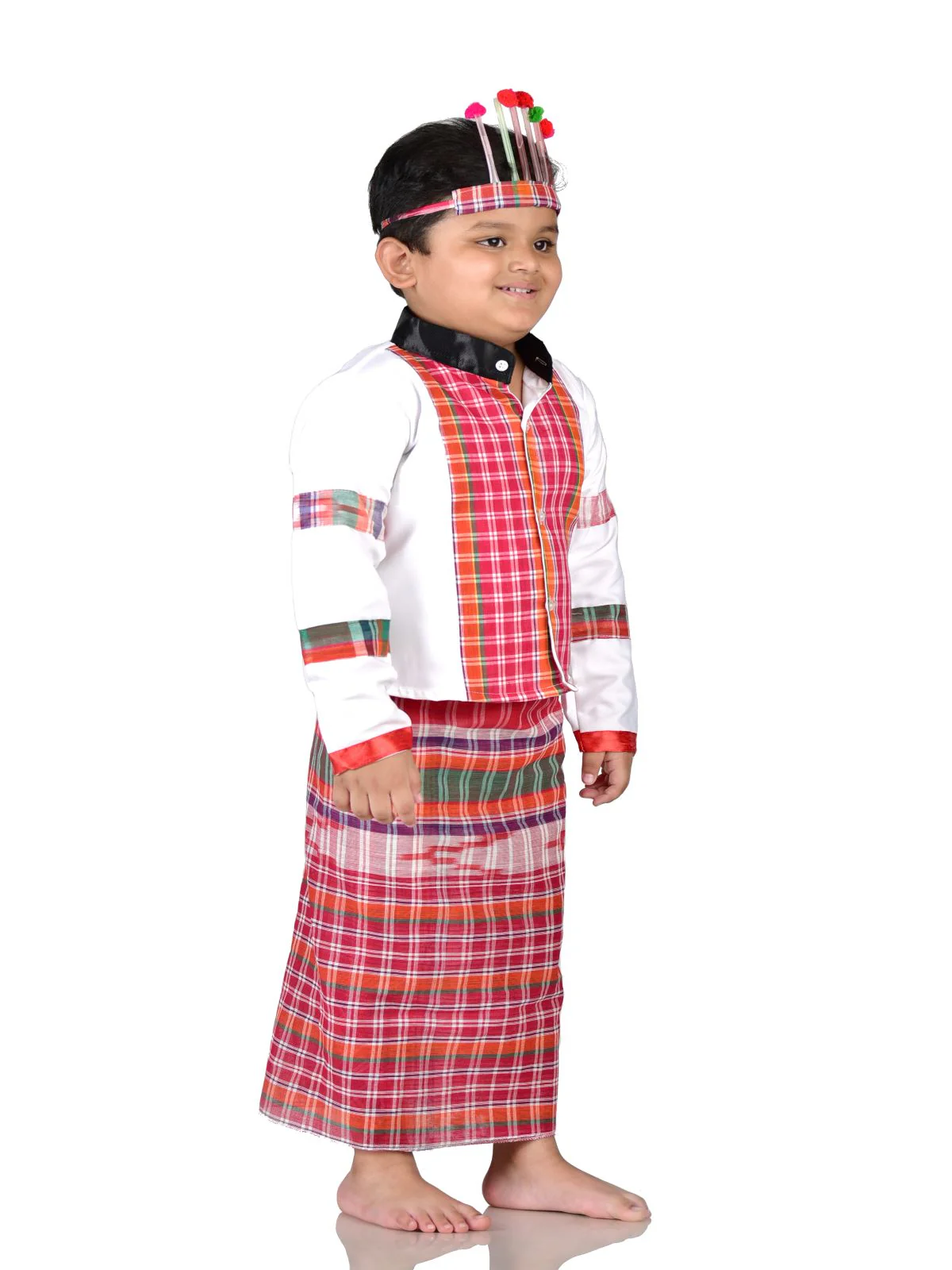 Mizoram Indian Eastern State Folk Costume - Male - Image 2