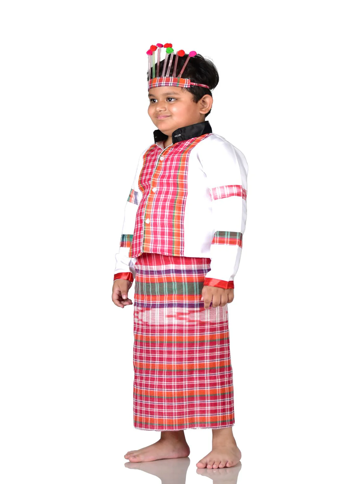 Mizoram Indian Eastern State Folk Costume - Male - Image 4