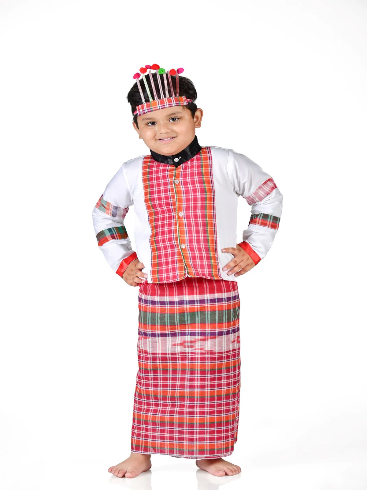Mizoram Indian Eastern State Folk Costume - Male - Image 5