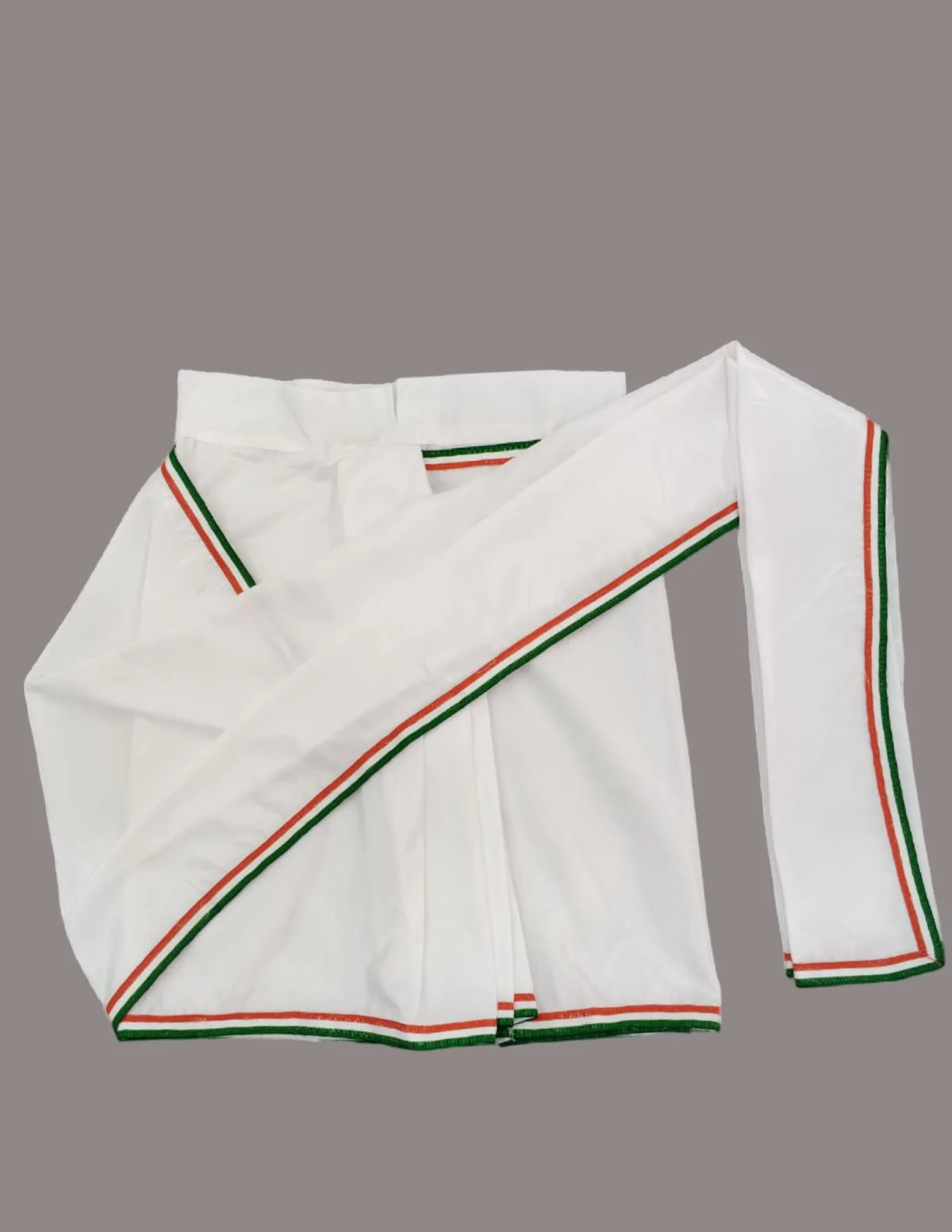 Mother India Bharat Mata Saree for Patriotic Independence Day Kids Fancy Dress Costume 6 Pc Set - Image 8