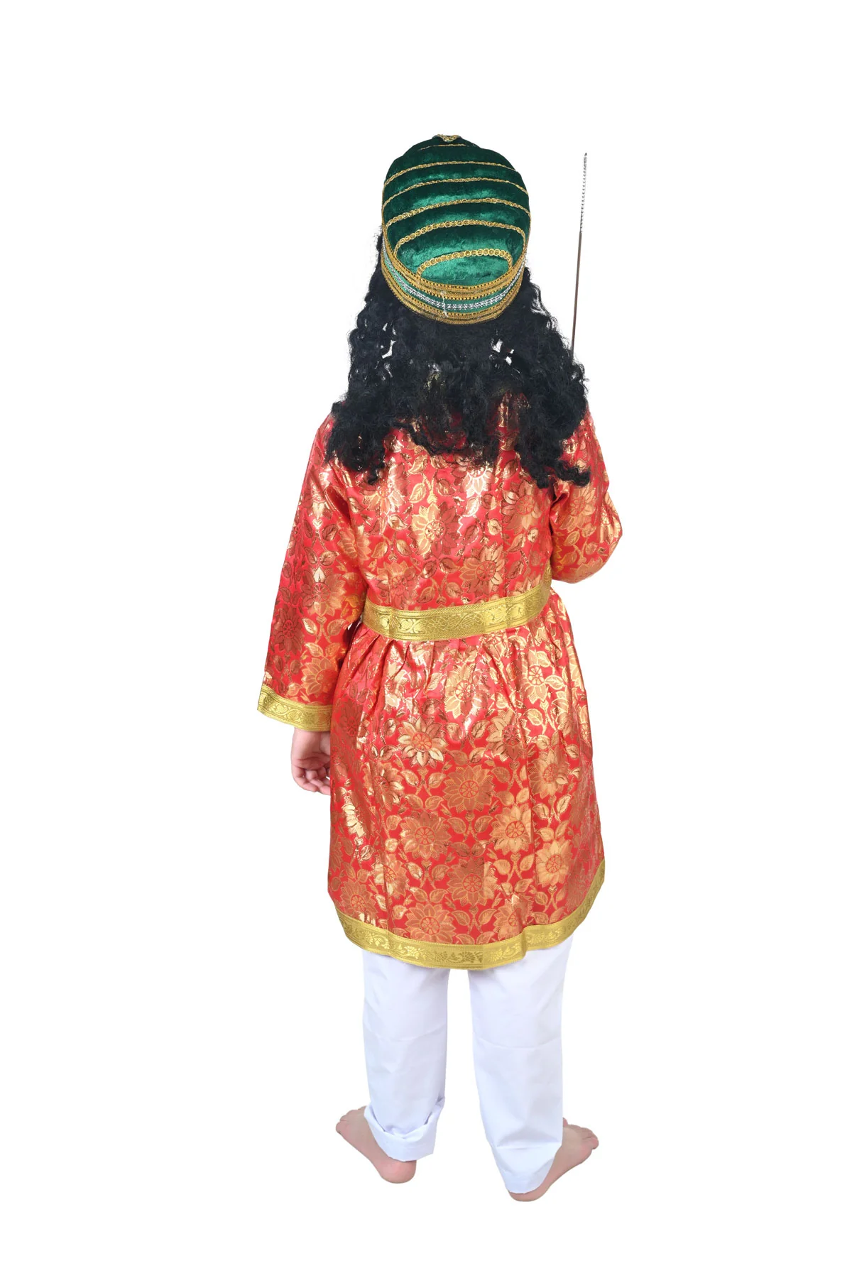 Mughal Emperor Sultan with Wig & Sword Kids & Adult Fancy Dress Costume for Boys - Image 4