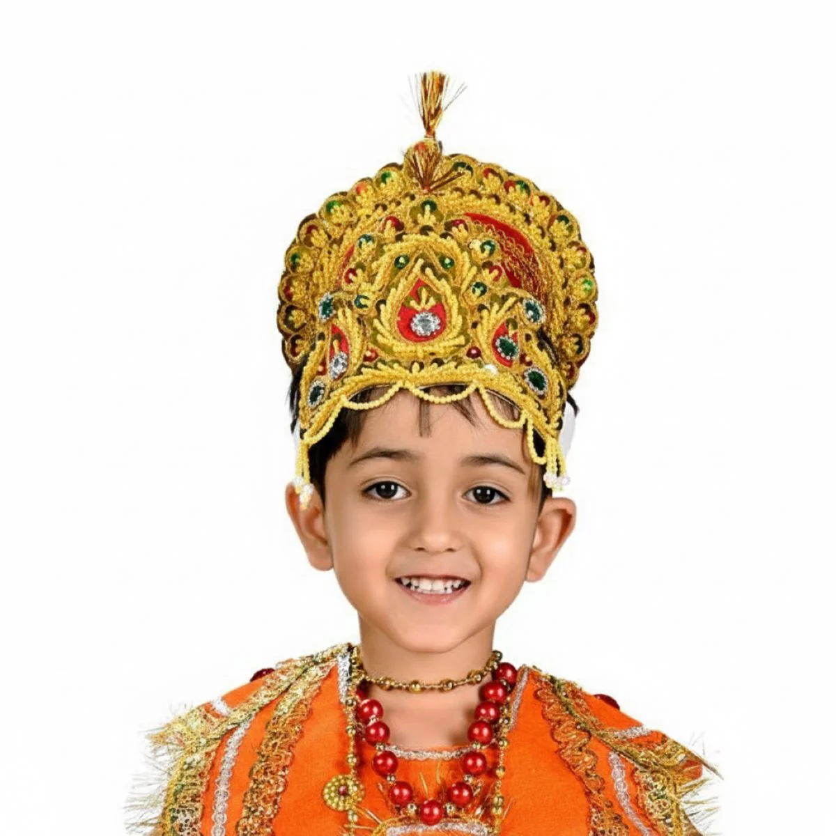 Mythological Character Multicolor Crown Mukut Kids Fancy Dress Costume Accessories - Image 2