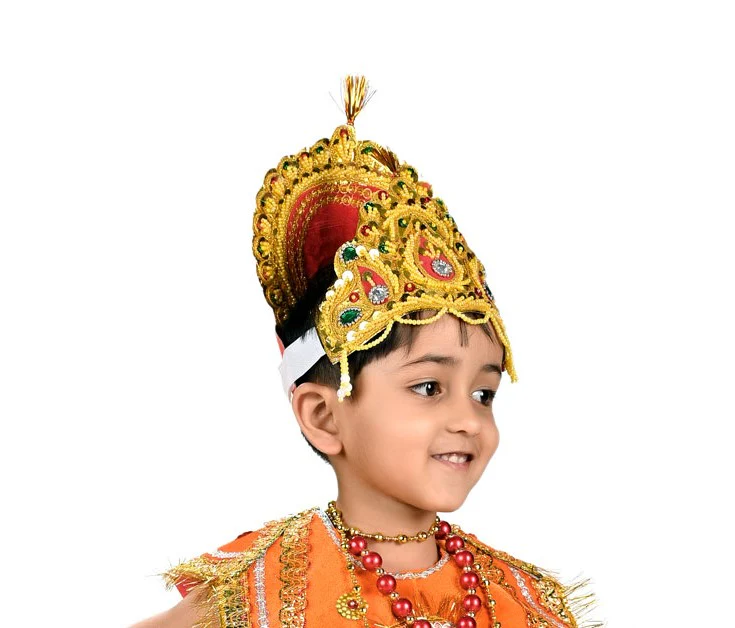 Mythological Character Multicolor Crown Mukut Kids Fancy Dress Costume Accessories - Image 3