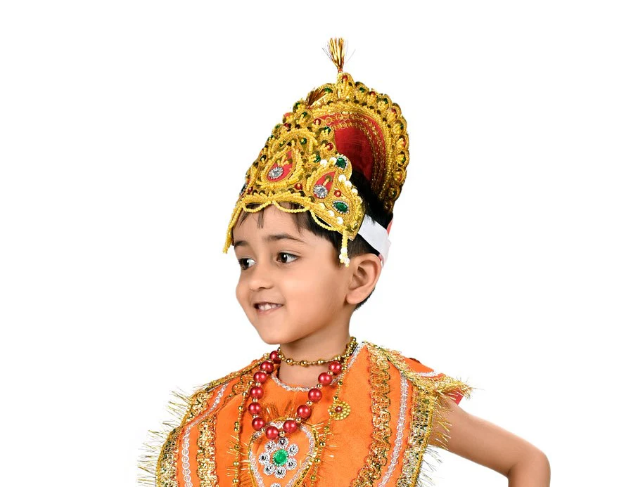 Mythological Character Multicolor Crown Mukut Kids Fancy Dress Costume Accessories - Image 5