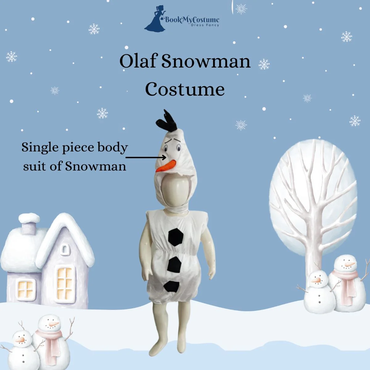Happy Frosty Friend Character Kids Fancy Dress Costume - Image 3
