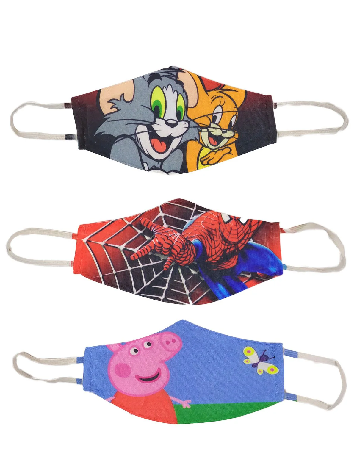Pack of 3 - Kids Face Masks Superheroes Cartoons Fairy Tale Theme - Premium - Image 2