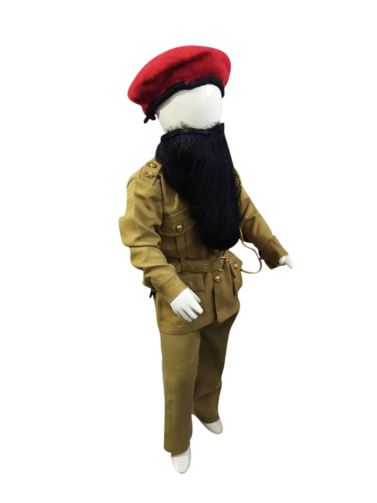 Pakistani Police Lookalike Kids Fancy Dress Costume With Beard - Image 2