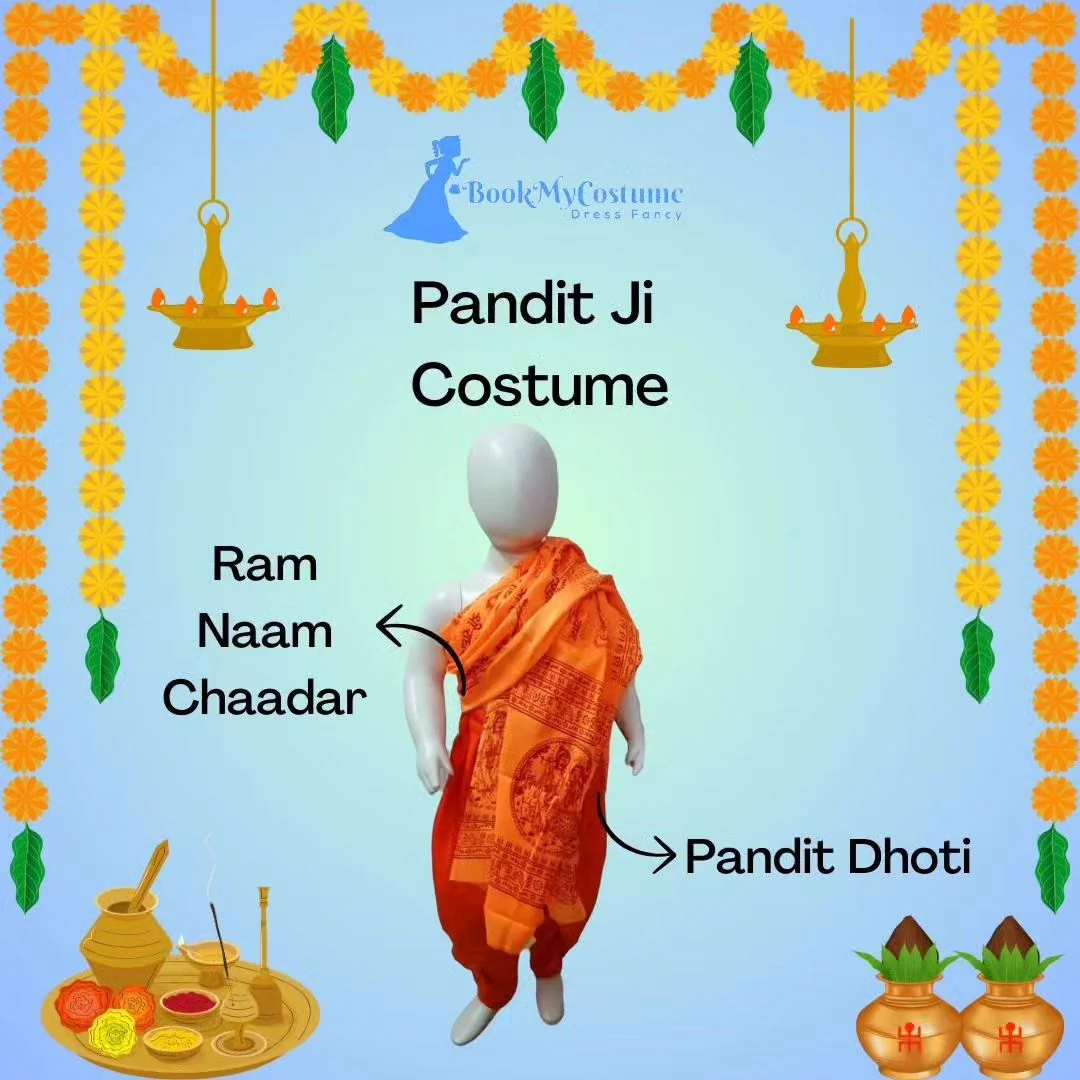 Pandit Ji Hindu Monk Fancy Dress Costume - Image 3
