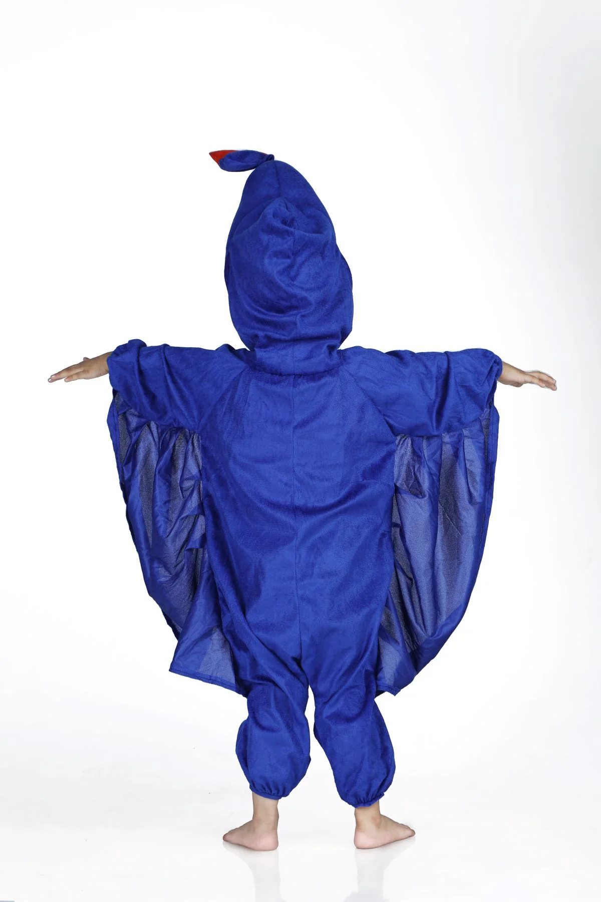 Peacock Blue Jumpsuit Indian National Bird Kids Fancy Dress Costume - Image 5