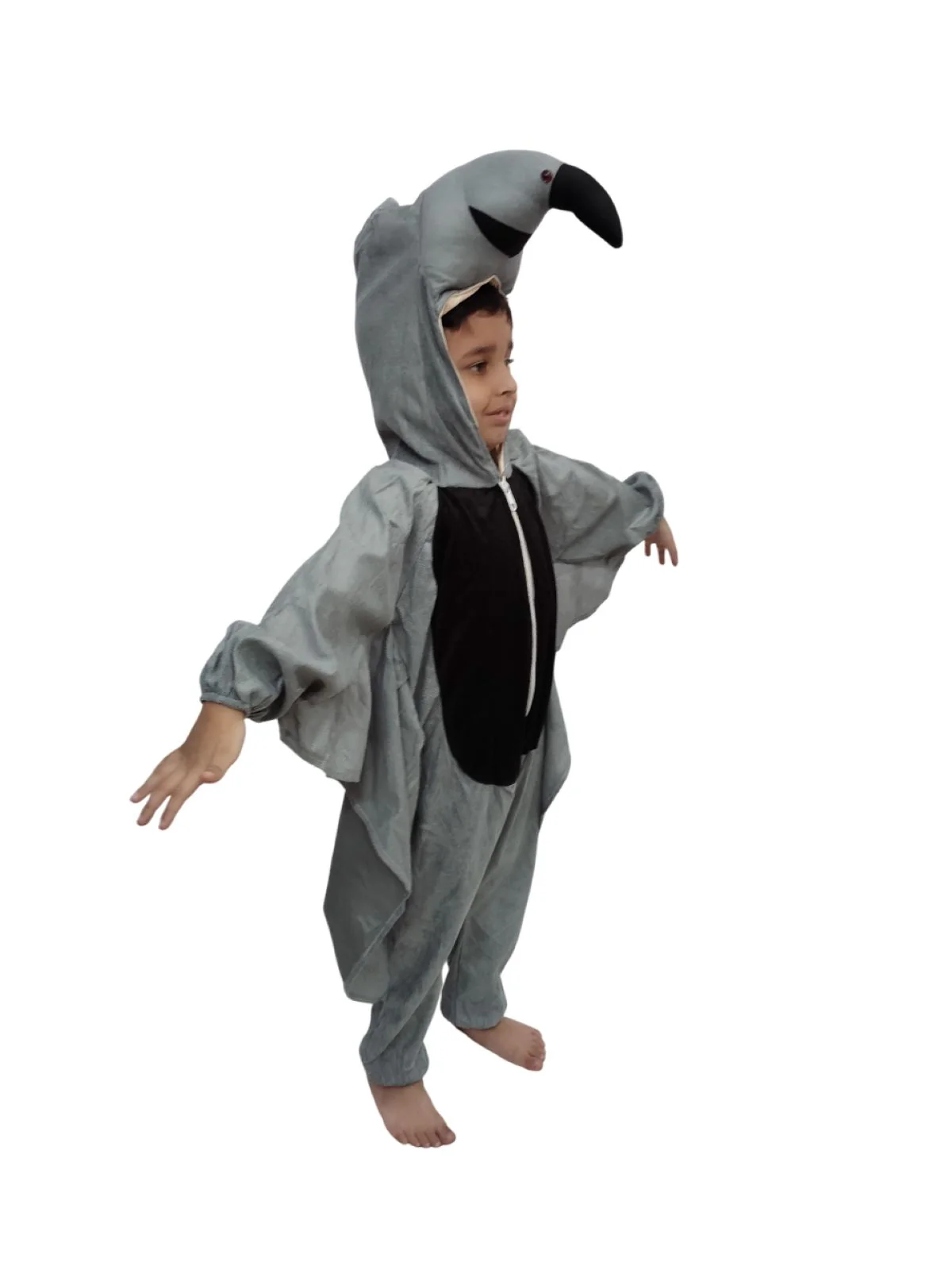 Pigeon Bird Kids Fancy Dress Costume For KIds - Grey - Image 3