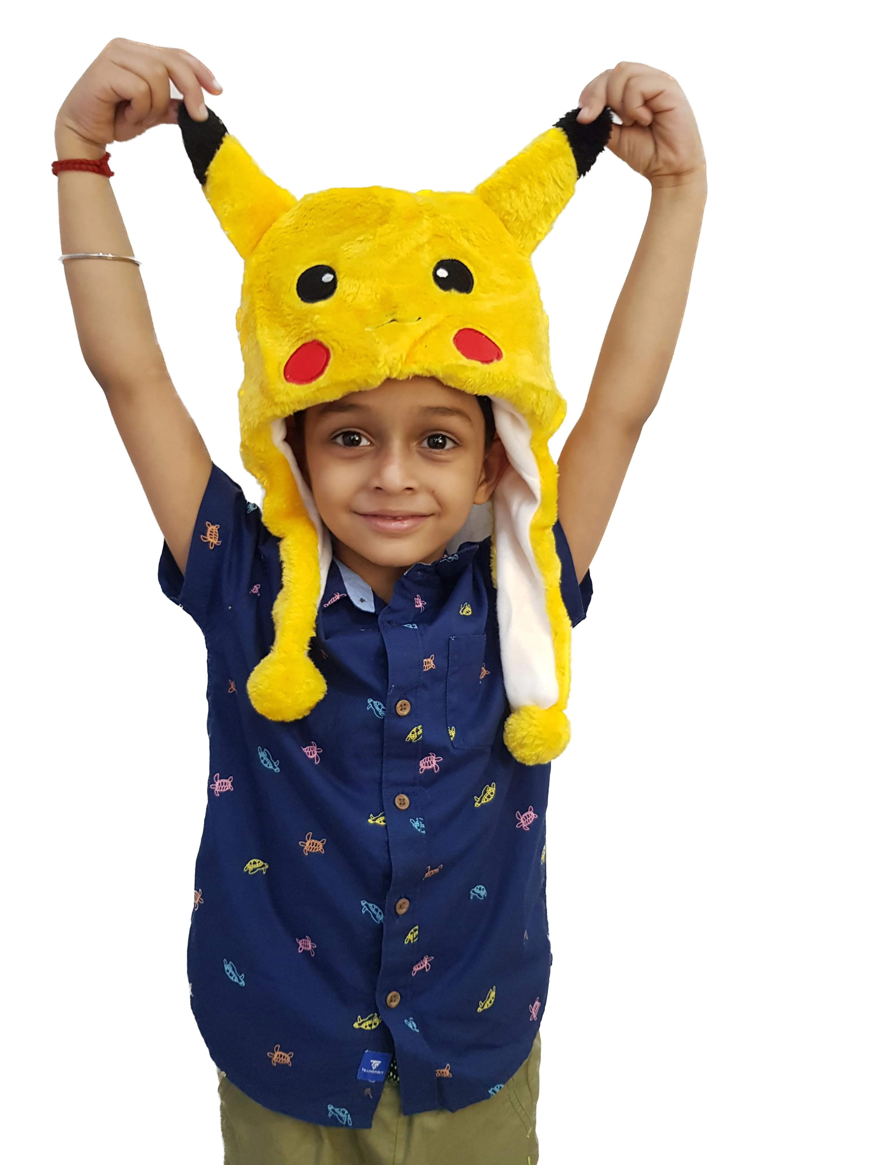 Yellow Cartoon Hoodie Kids & Adults Fancy Dress Costume Accessory