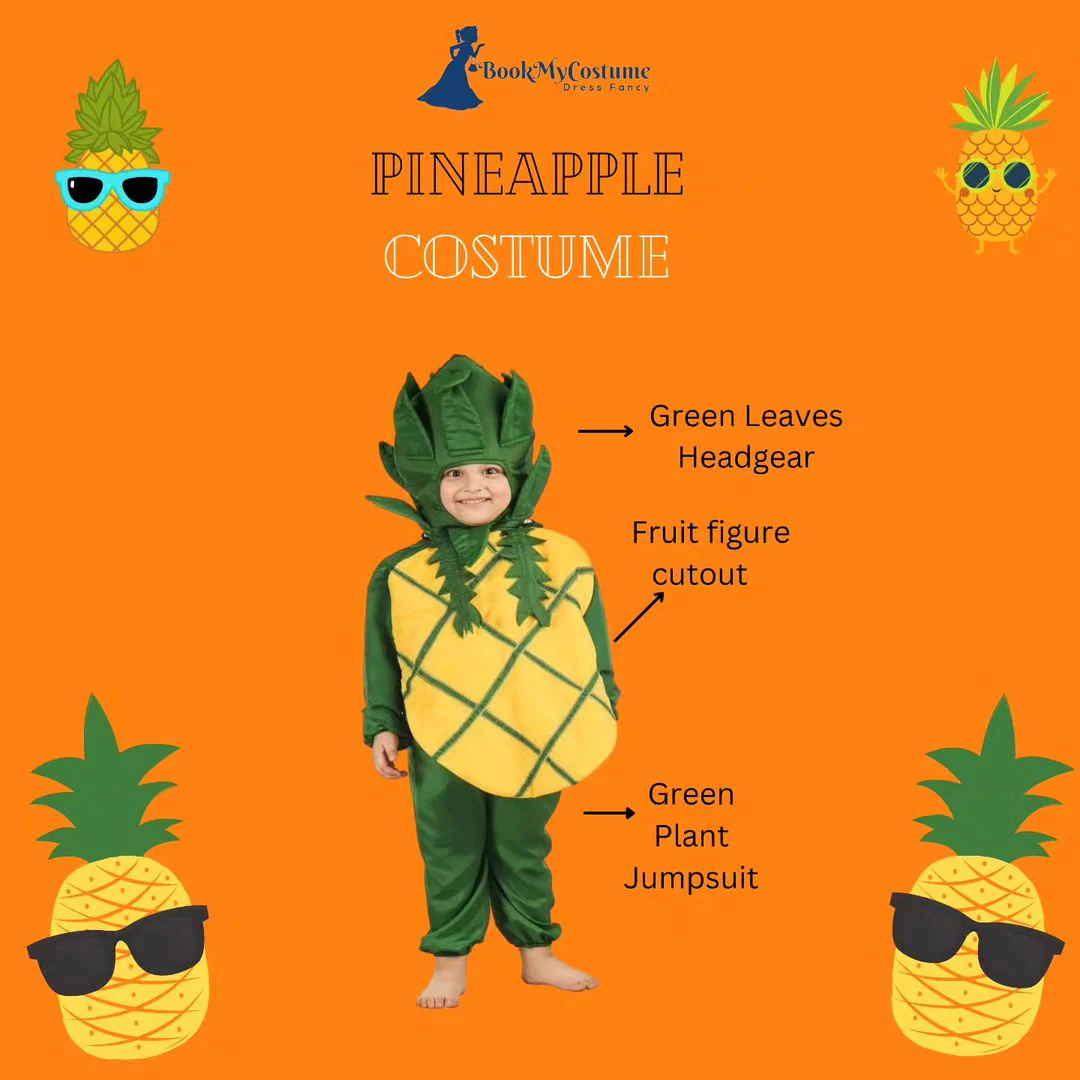 Pineapple Fruit Kids Fancy Dress Costume - Image 3