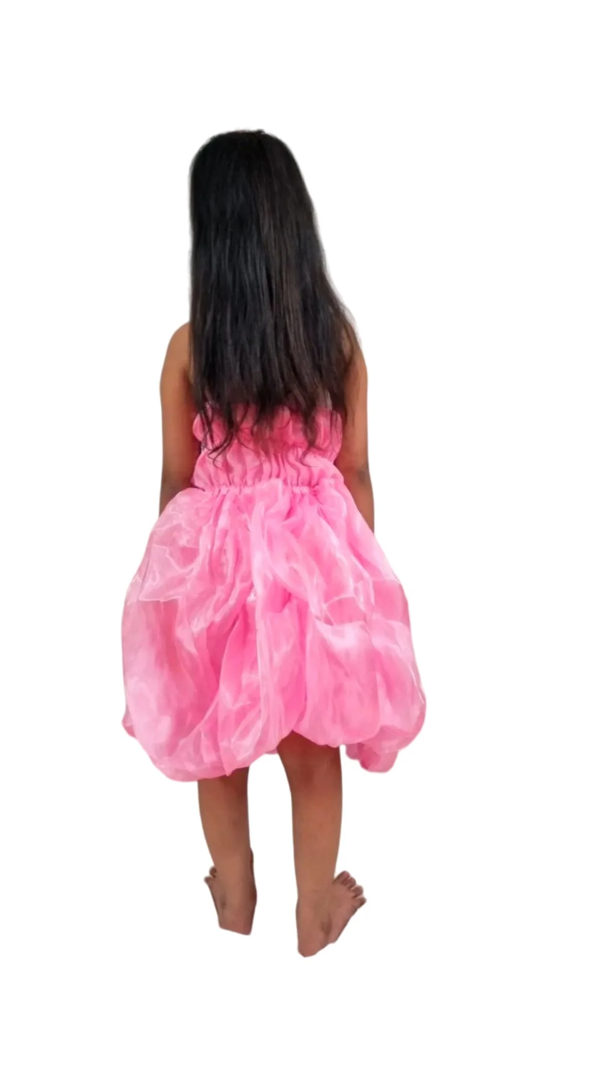 Pink Balloon Frock Western Dance Costume Dress for Girls Kids - Premium - Image 3