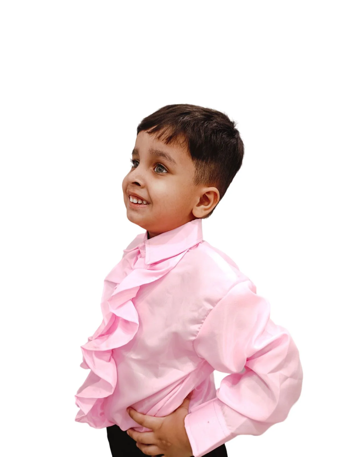 Pink Frills Shirt Kids Fancy Dress Costume - Image 4