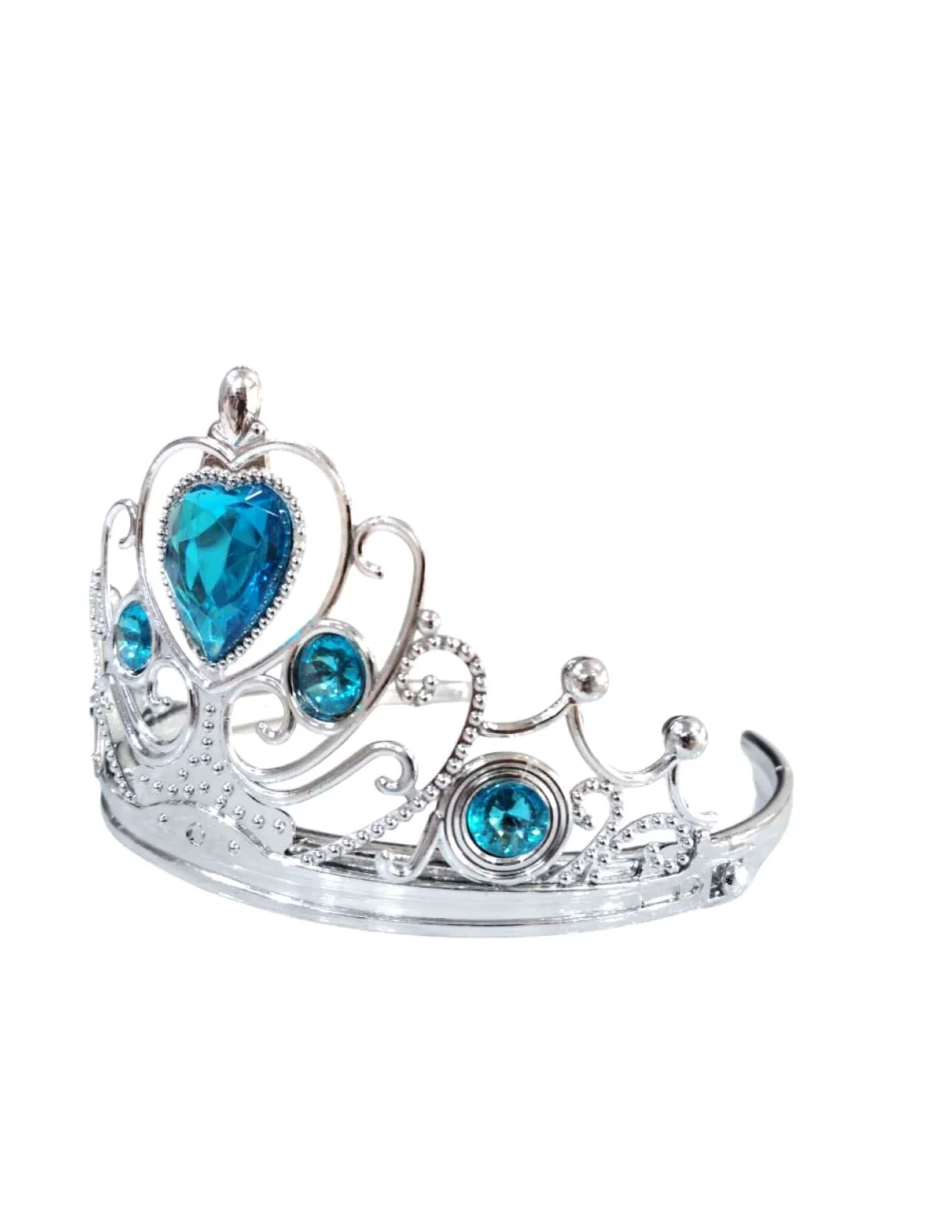 Royal Silver Princess Tiara Crown HeadBand Fancy Dress Costume Accessory for Girls - Image 2