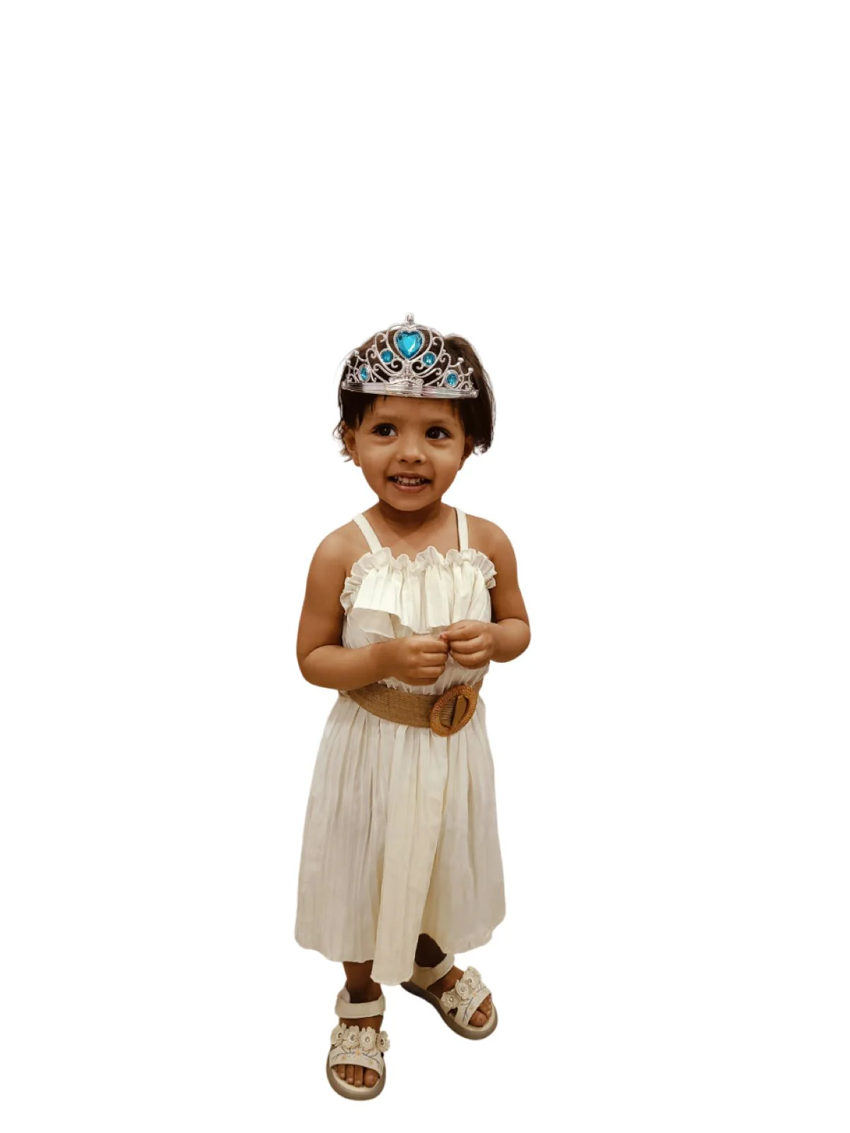 Royal Silver Princess Tiara Crown HeadBand Fancy Dress Costume Accessory for Girls - Image 3