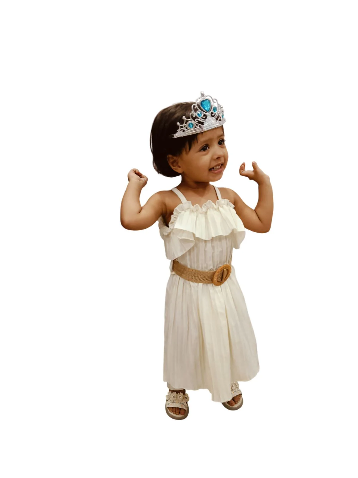 Royal Silver Princess Tiara Crown HeadBand Fancy Dress Costume Accessory for Girls - Image 4