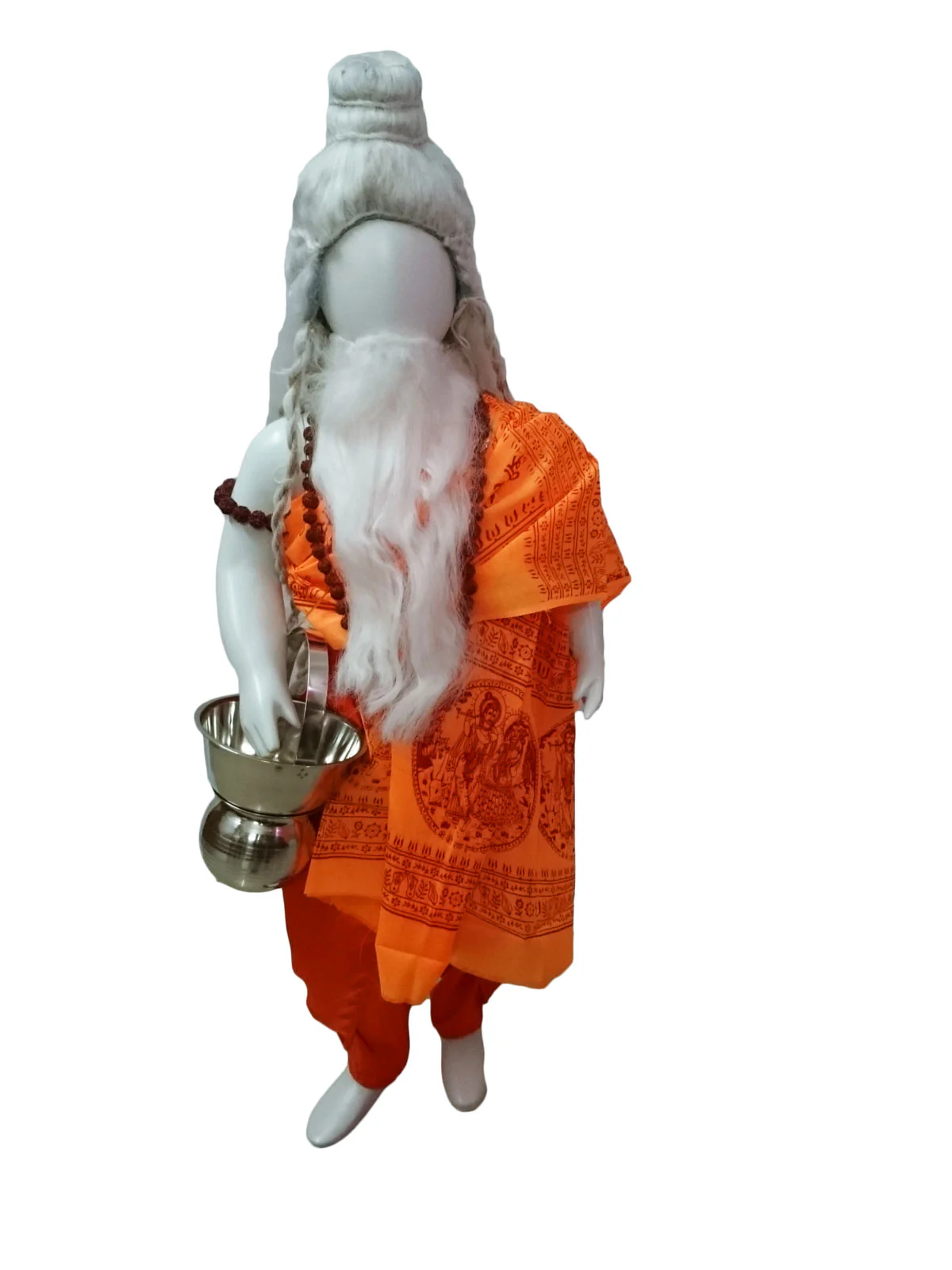 Raavana Sita Haran Sadhu Vesh | Guru Vashistha | Shukracharya Ramayan Fancy Dress Costume for Kids | Ramleela Mythological Dress for Boys | Ramleela Costume for Kids - Image 5