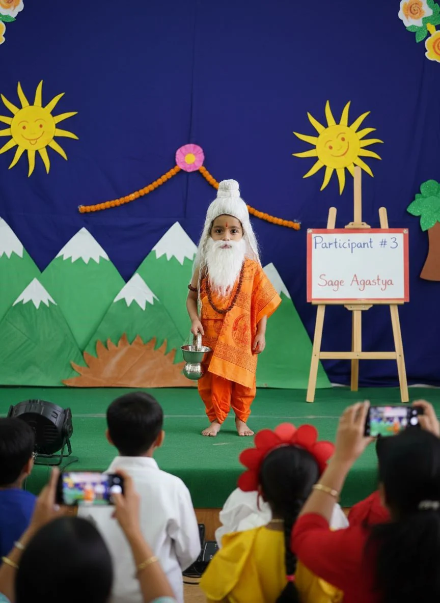 Raavana Sita Haran Sadhu Vesh | Guru Vashistha | Shukracharya Ramayan Fancy Dress Costume for Kids | Ramleela Mythological Dress for Boys | Ramleela Costume for Kids - Image 8