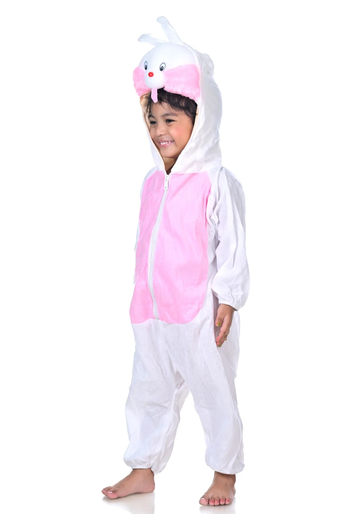 White & Pink Rabbit Bunny Cute Animal Costume | For Kids Fancy Dress Costume - Image 4