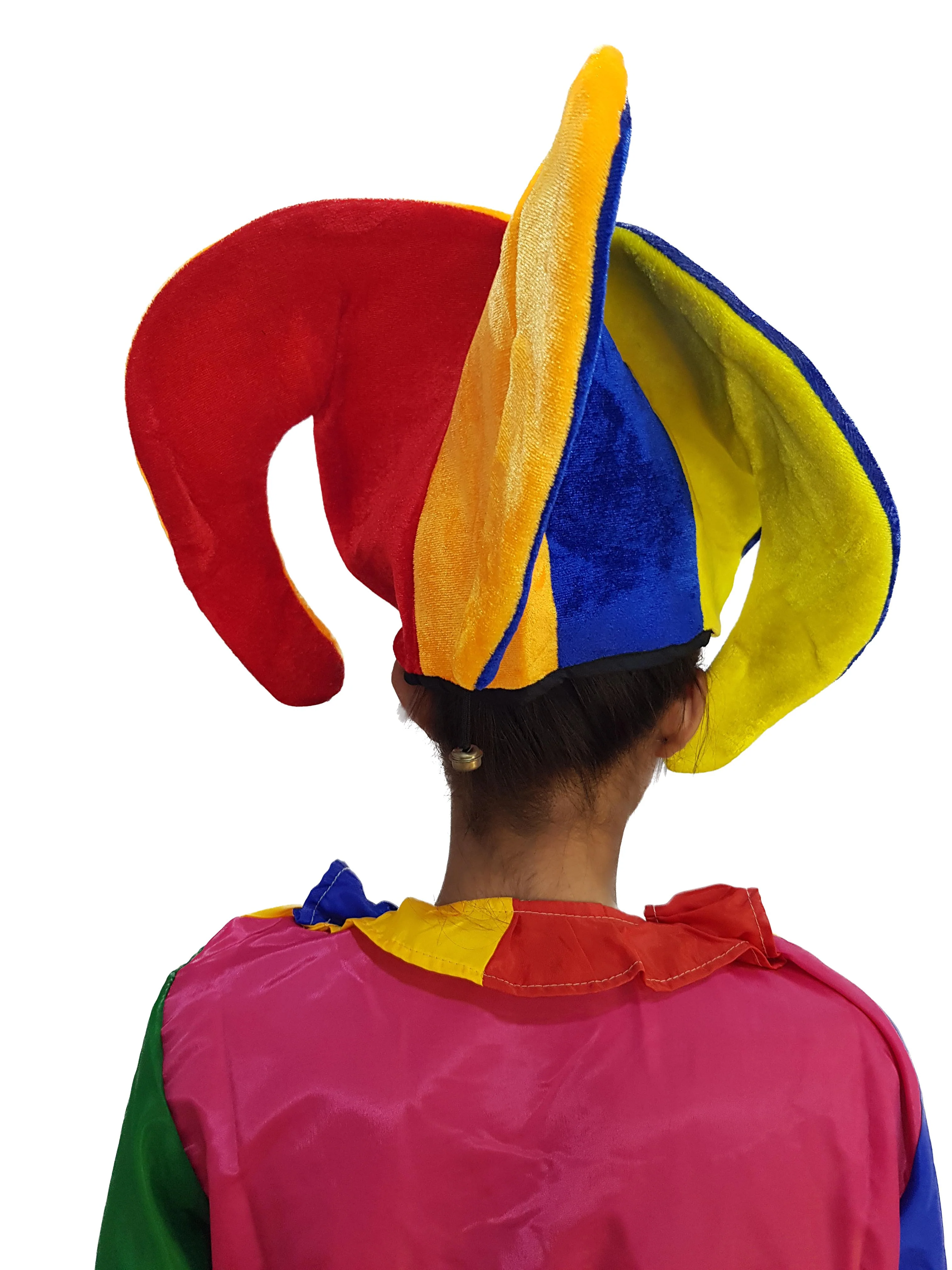 Rainbow Jester Clown Joker Hat For Adults Fancy Dress Costume Accessories - Image 2
