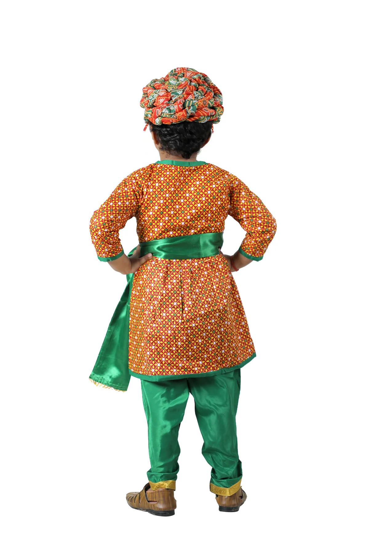 Rajasthani Indian State Fancy Dress Costume for Boys and Men | With Pagdi - Image 4