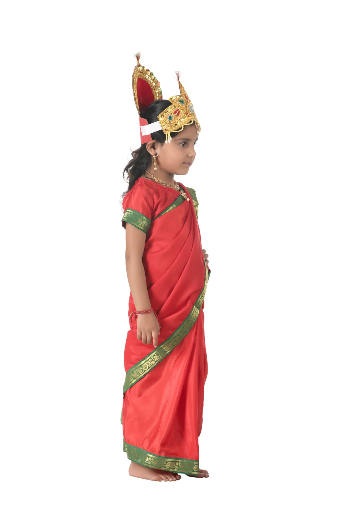 Rani Sita for Girl Kids & Adult Fancy Dress Costume | Ramlila Dussehra Ramayana Mythology - Image 3