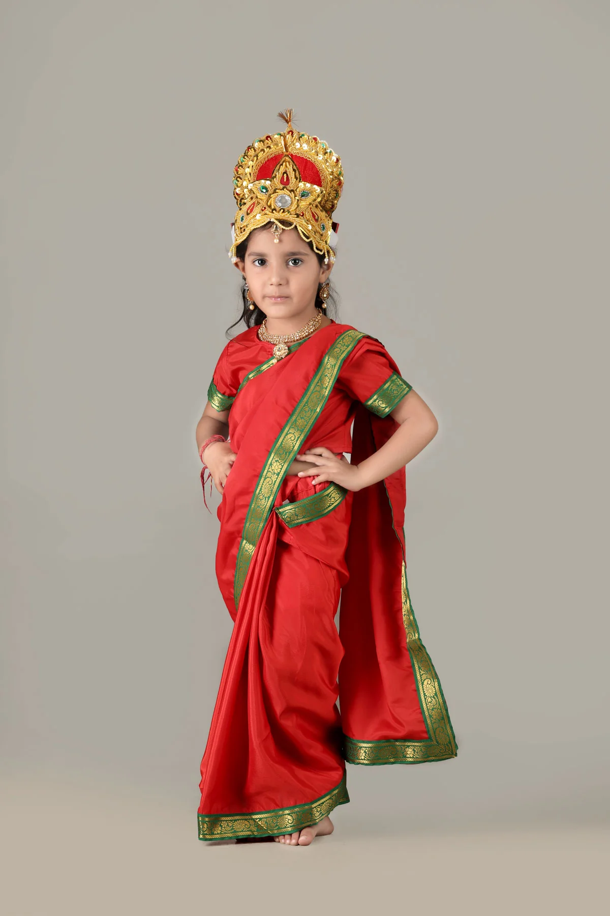 Rani Sita for Girl Kids & Adult Fancy Dress Costume | Ramlila Dussehra Ramayana Mythology - Image 7