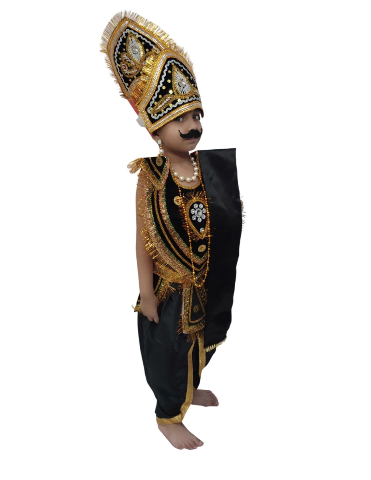 Ravana Lankesh Evil Ramayana Ramlila Kids & Adults Fancy Dress Costume Without Sword - Image 4